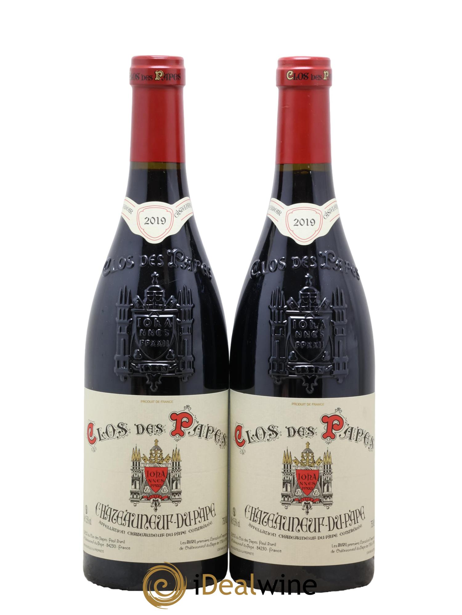 Châteauneuf-du-Pape Clos des Papes - Paul Avril 2019 - Lotto di 2 bottiglie - 0