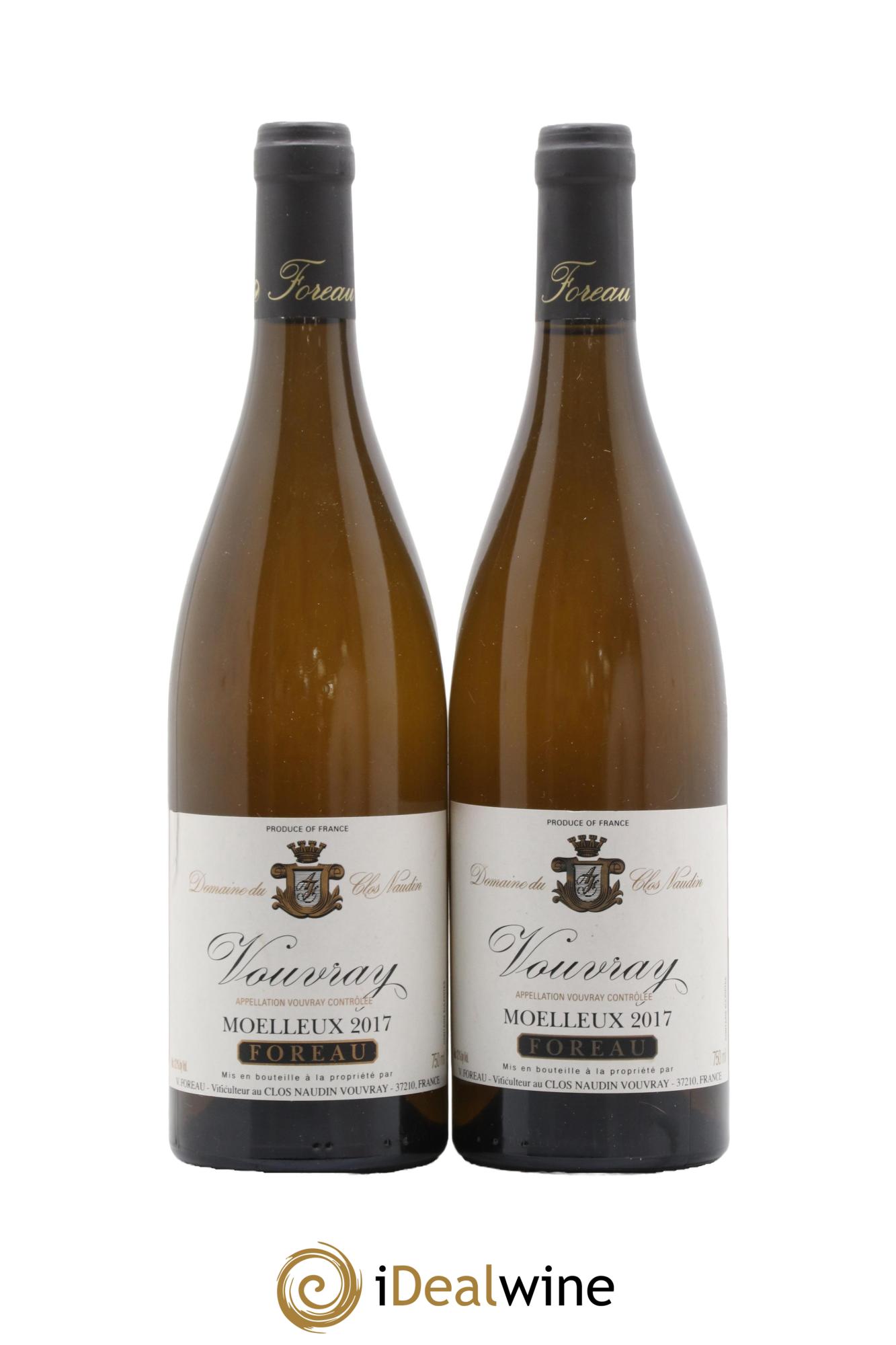 Vouvray Moelleux Clos Naudin - Philippe Foreau 2017 - Lotto di 2 bottiglie - 0