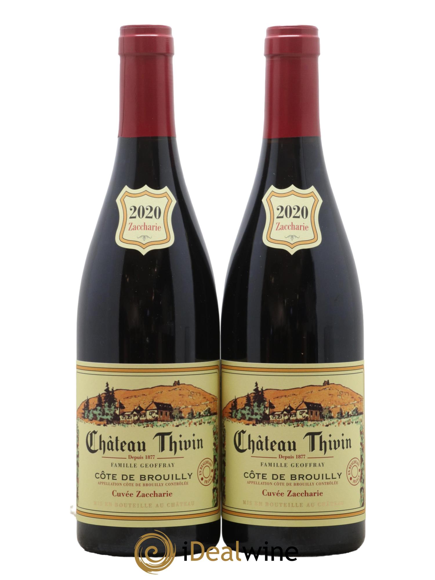 Côte de Brouilly Cuvée Zaccharie Château Thivin 2020 - Lot de 2 bouteilles - 0