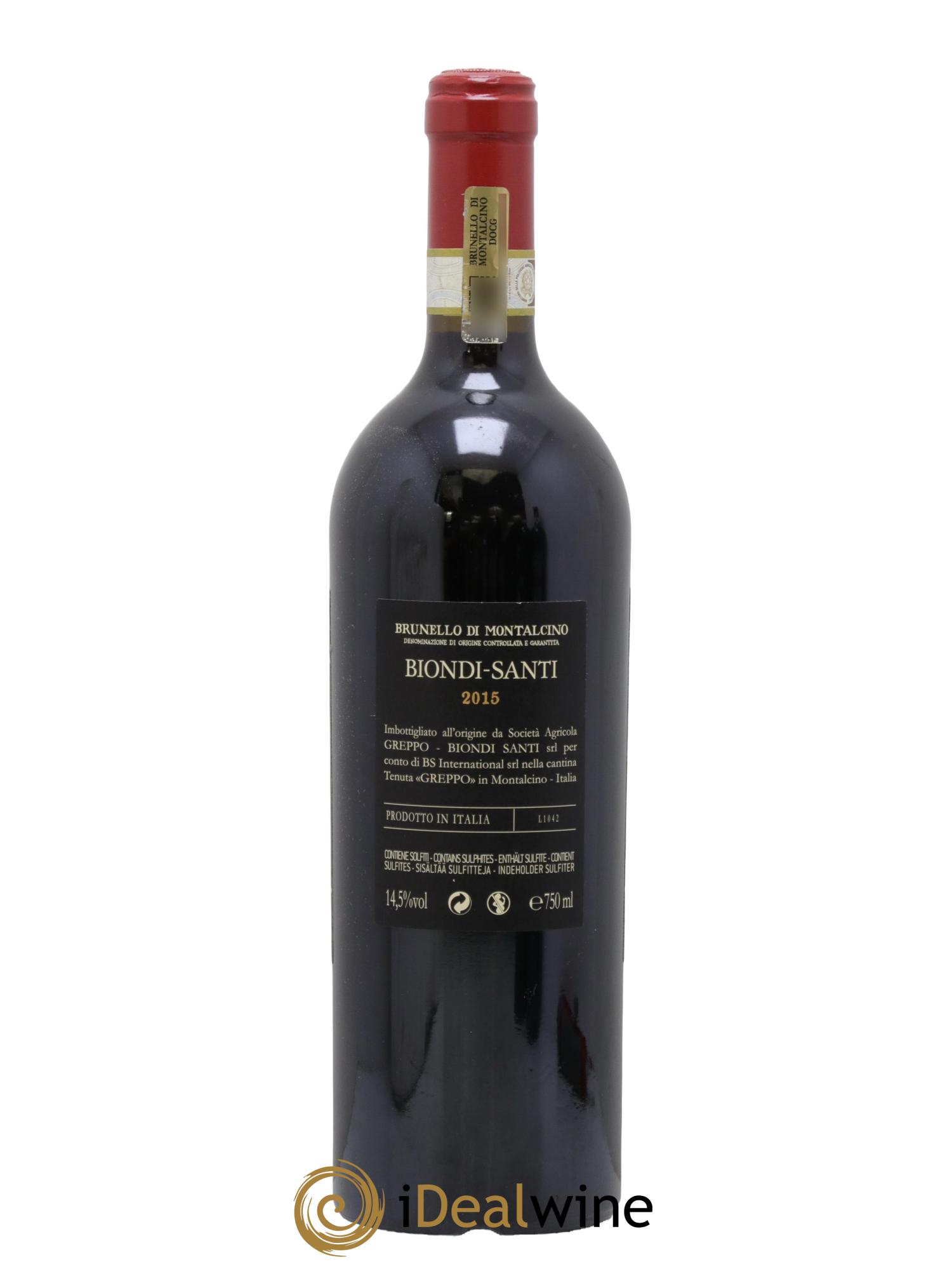 Brunello di Montalcino DOCG Biondi-Santi Tenuta Greppo 2015 - Lot de 1 bouteille - 1