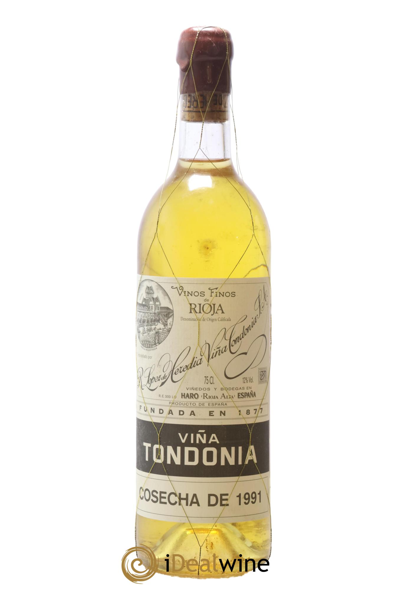 Rioja Gran Reserva Blanco Vina Tondonia R. Lopez de Heredia 1991 - Lotto di 1 bottiglia - 0