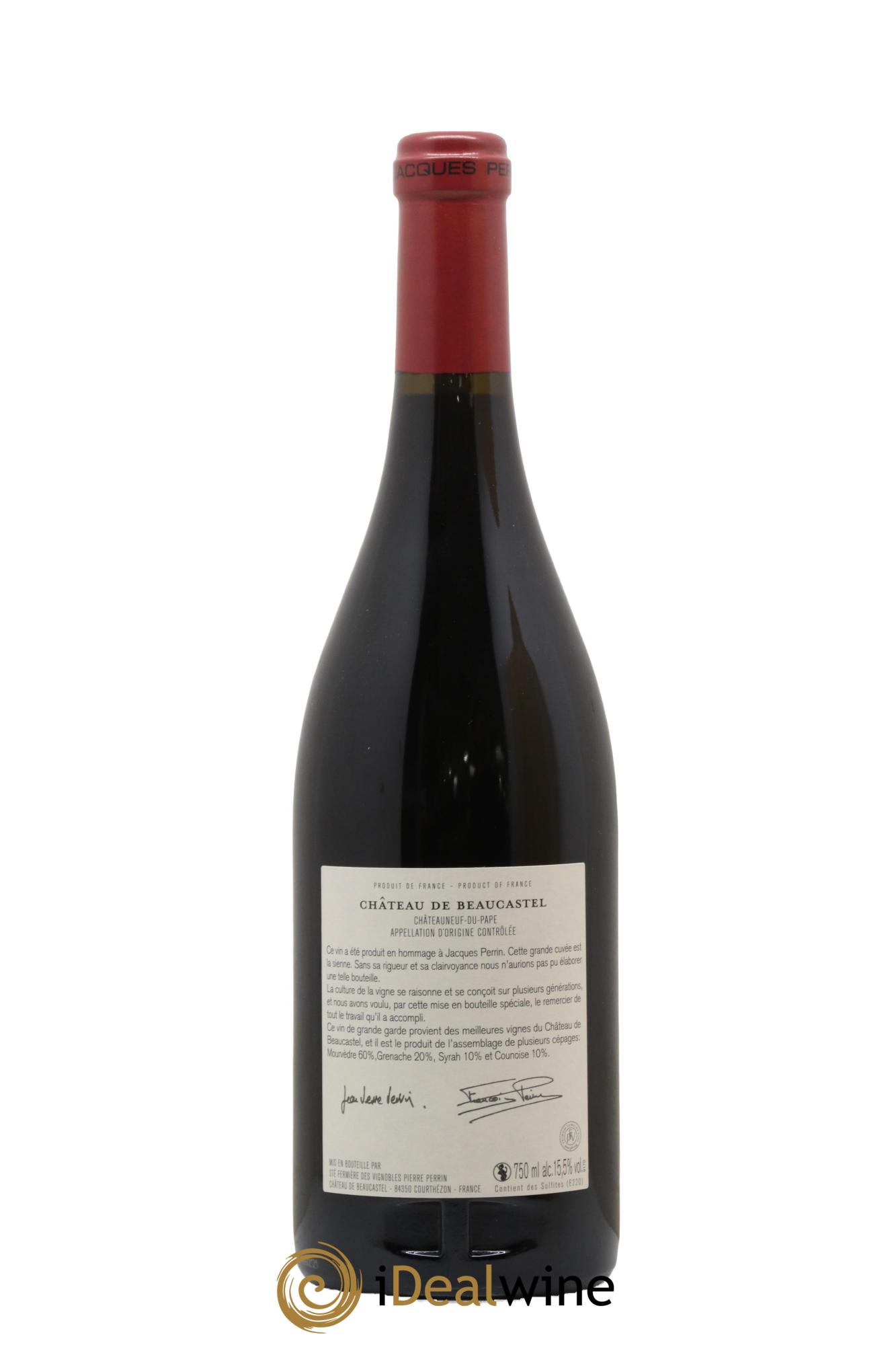 Châteauneuf-du-Pape Château de Beaucastel Hommage à Jacques Perrin Famille Perrin 2012 - Lot of 1 bottle - 2