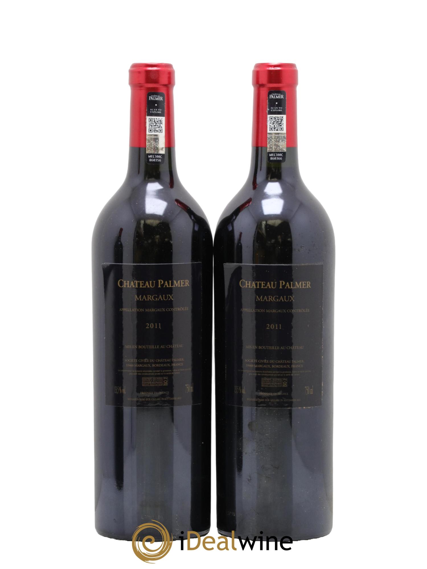 Château Palmer 3ème Grand Cru Classé 2011 - Lot de 2 bouteilles - 1