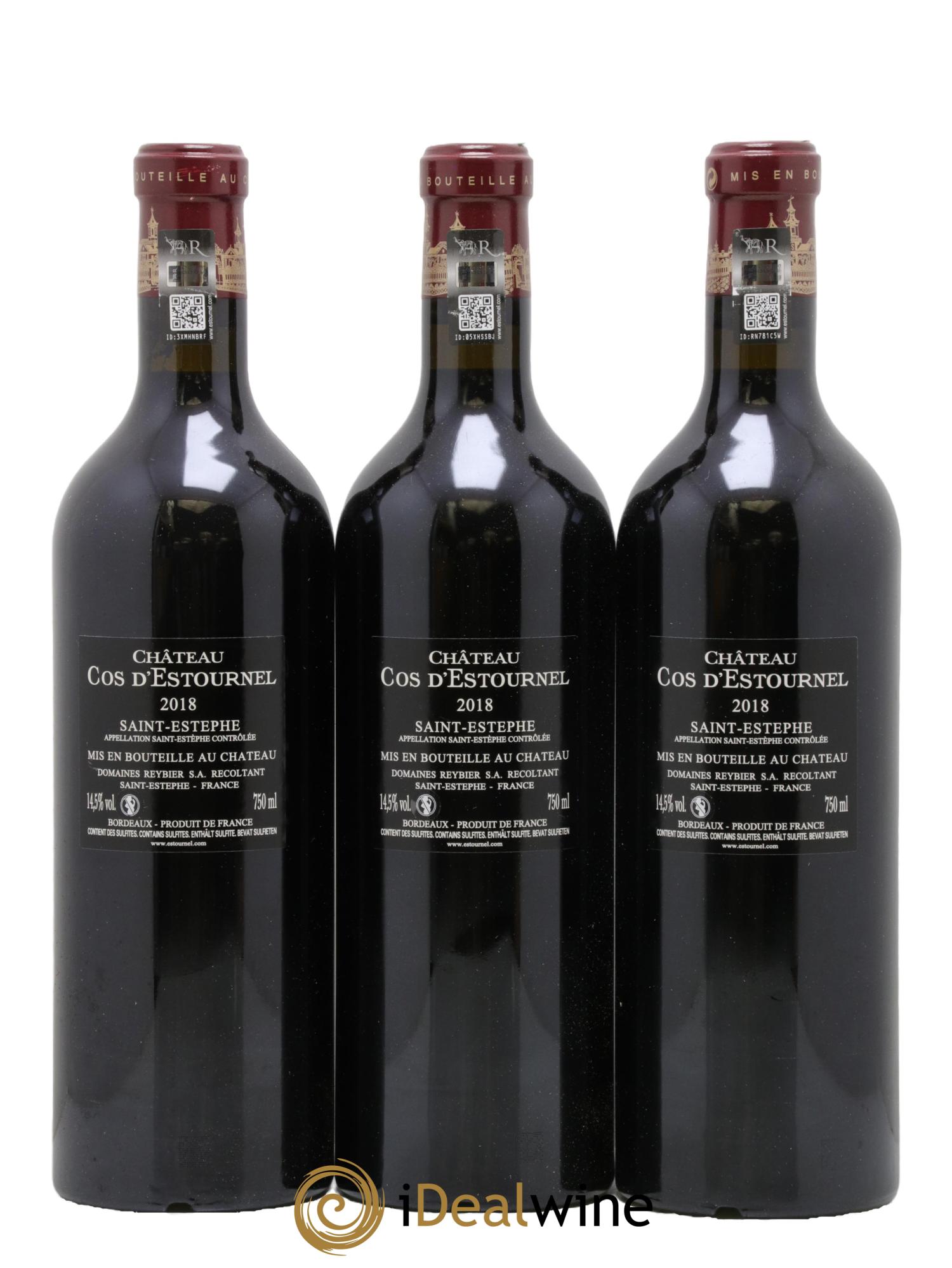 Cos d'Estournel 2ème Grand Cru Classé 2018 - Lot of 3 bottles - 1