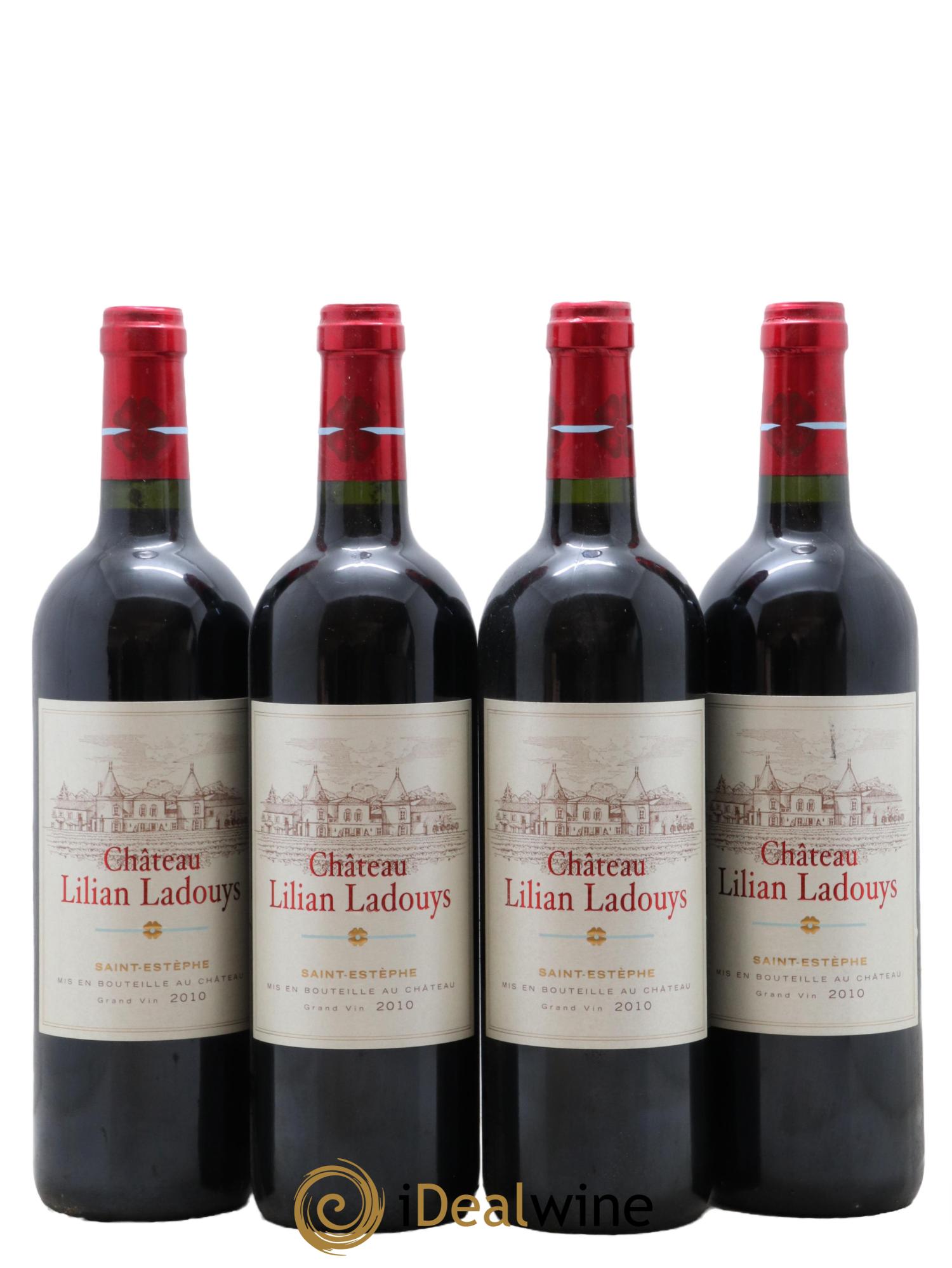 Château Lilian Ladouys Cru Bourgeois 2010 - Lot de 4 bouteilles - 0