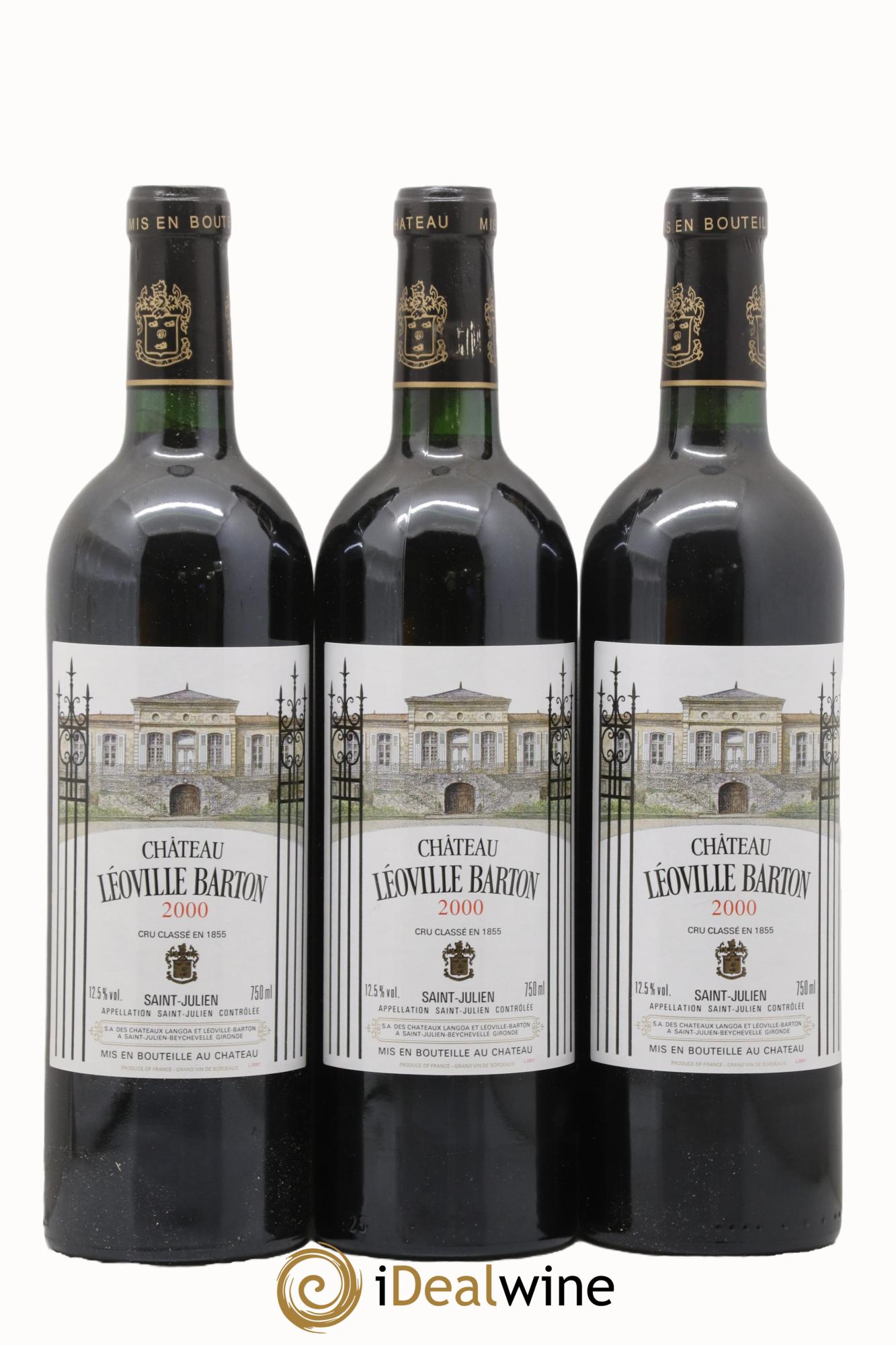 Château Léoville Barton 2ème Grand Cru Classé 2000 - Lot of 3 bottles - 0