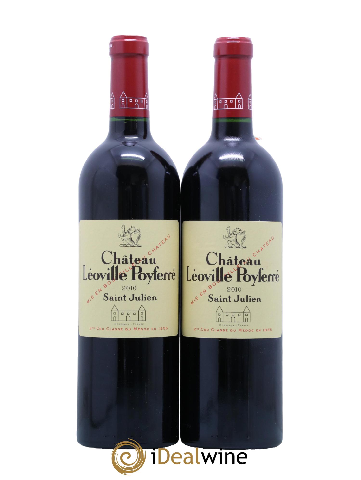 Château Léoville Poyferré 2ème Grand Cru Classé 2010 - Lot de 2 bouteilles - 0
