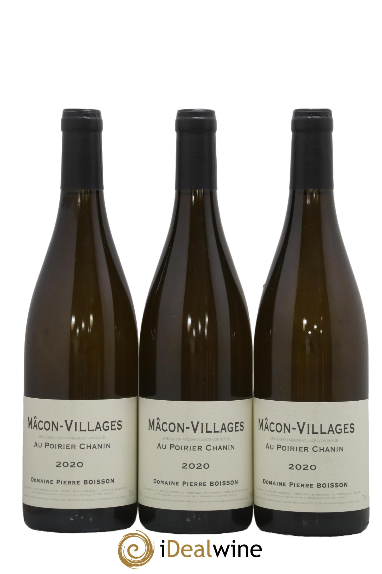 Mâcon-Villages Au Poirier Chanin Pierre Boisson 2020 - Lot of 3 bottles - 0