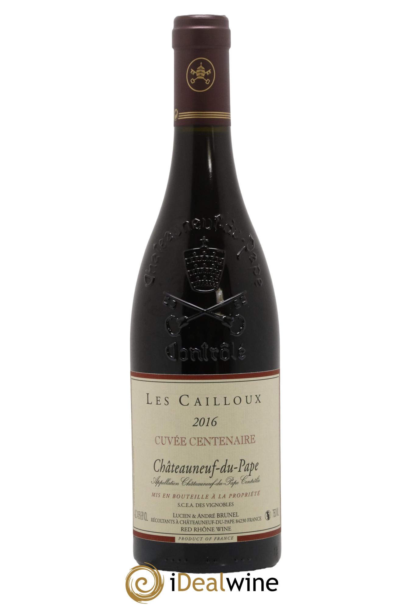 Châteauneuf-du-Pape Les Cailloux Cuvée Centenaire André Brunel 2016 - Posten von 1 Flasche - 0
