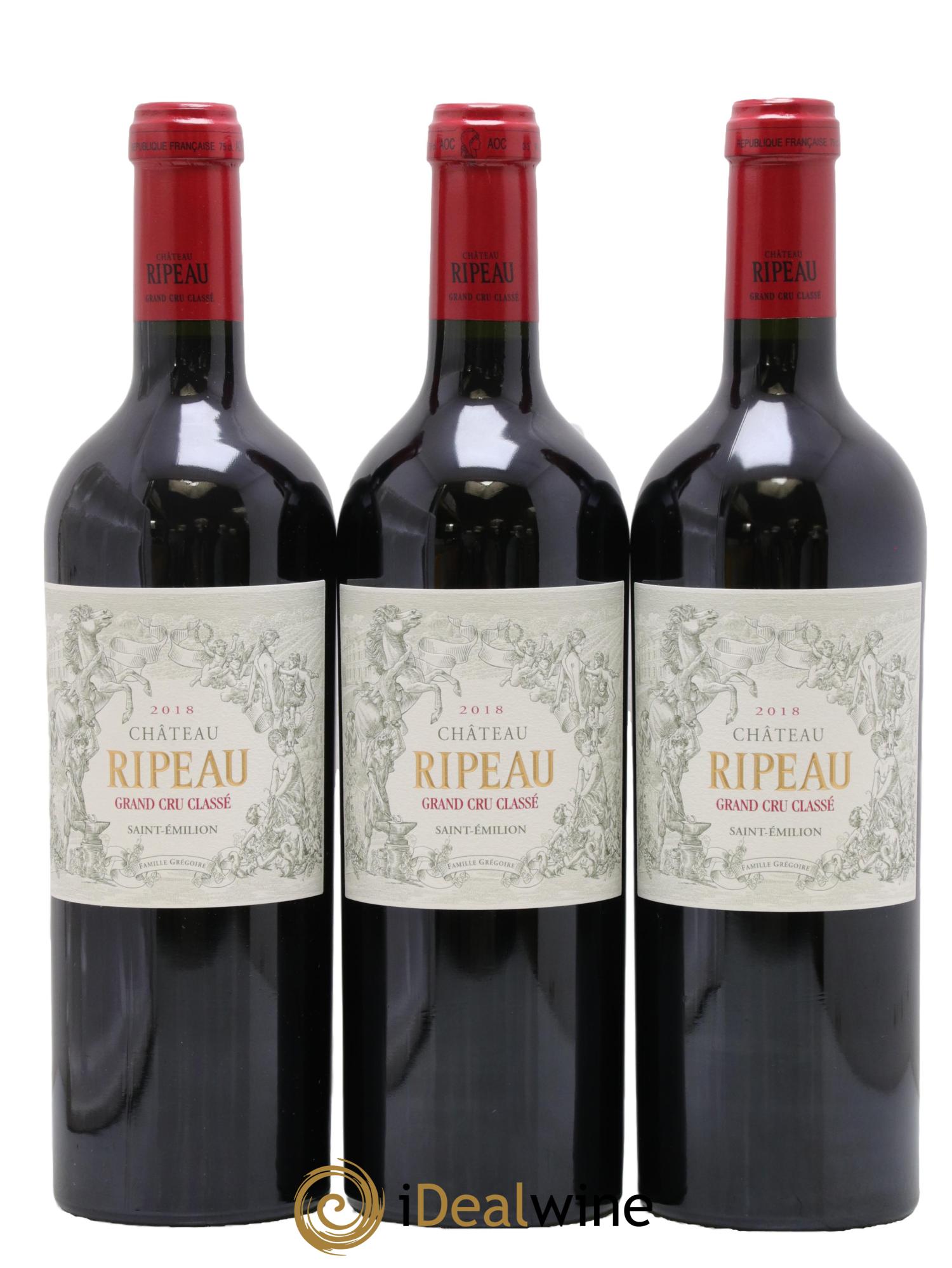 Château Ripeau Grand Cru Classé 2018 - Lotto di 3 bottiglie - 0