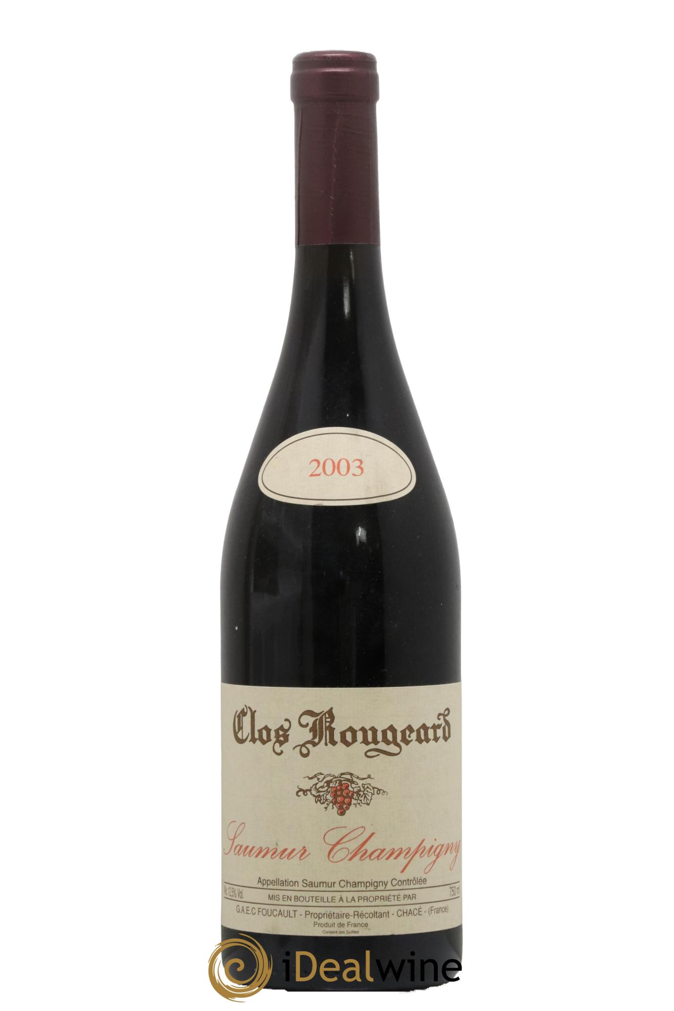 Saumur-Champigny Clos Rougeard 2003 - Lot de 1 bouteille - 0