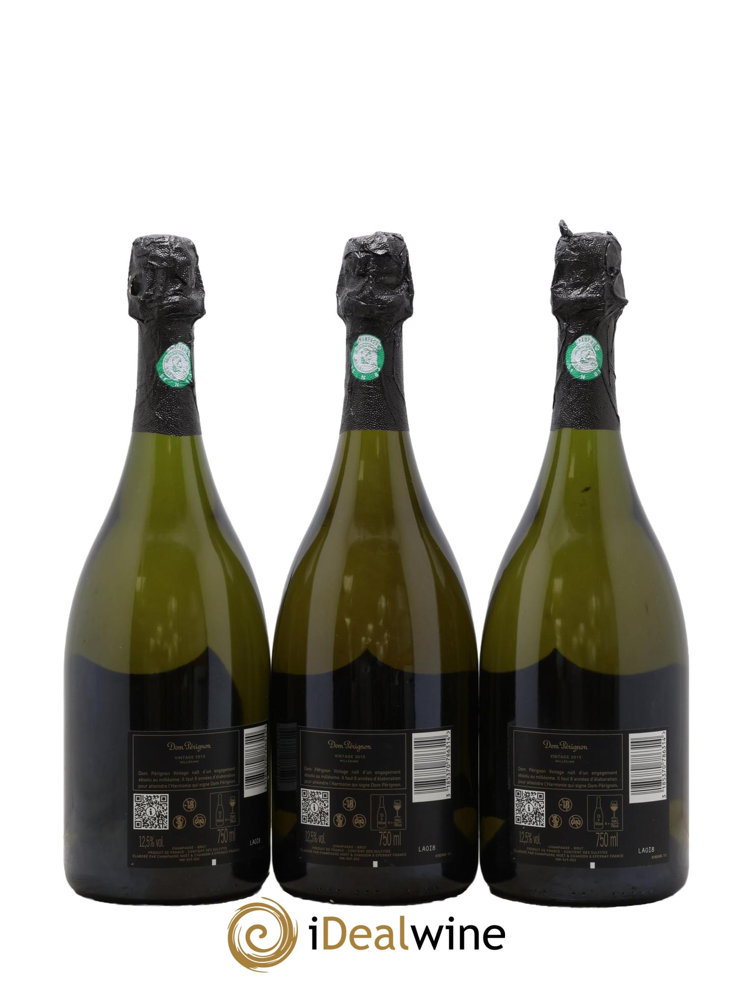 Brut Dom Pérignon 2015 - Lot of 3 bottles - 1