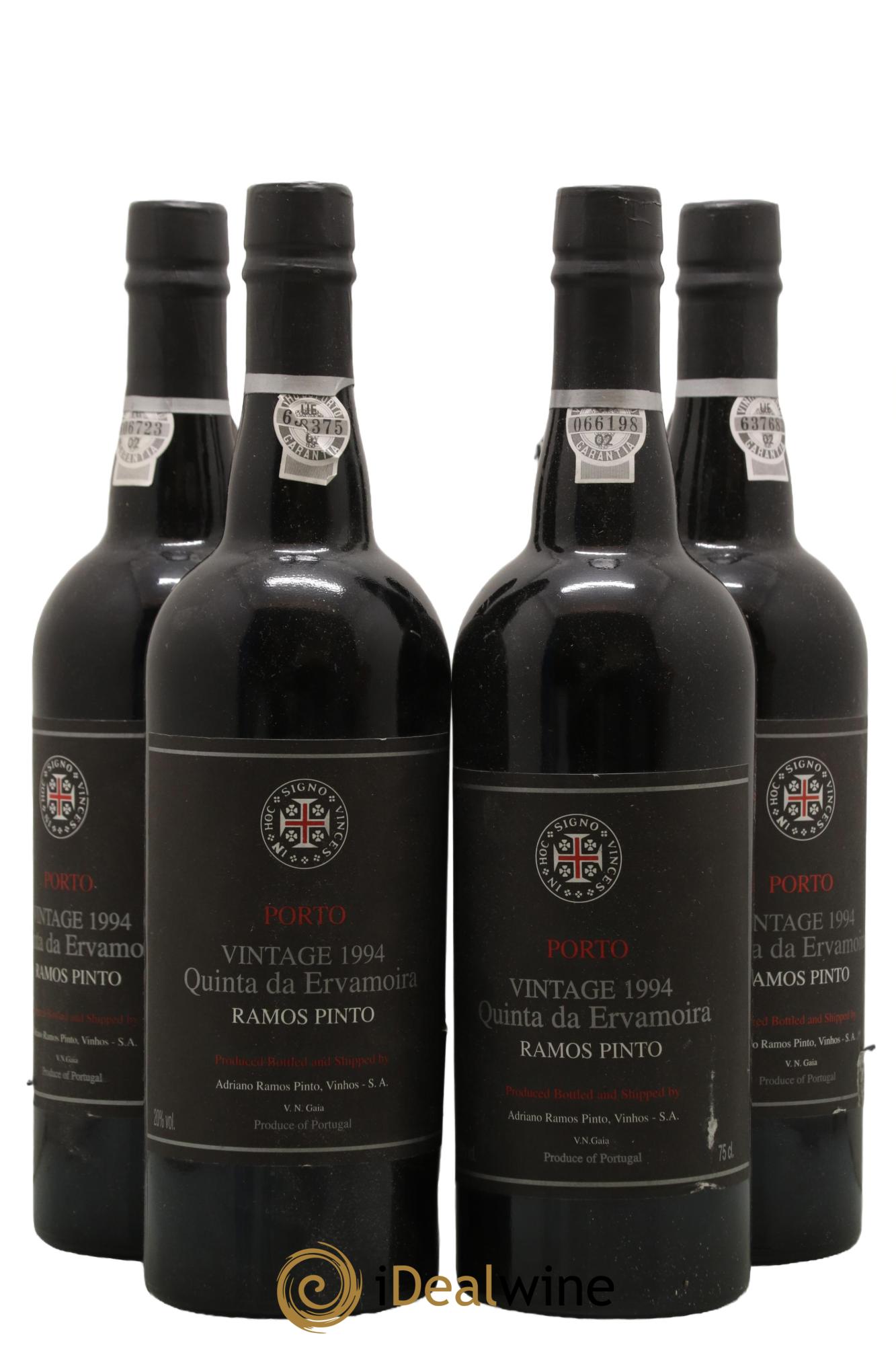 Porto Quinta da Ervamoira Vintage Ramos Pinto 1994 - Lot de 4 bouteilles - 0