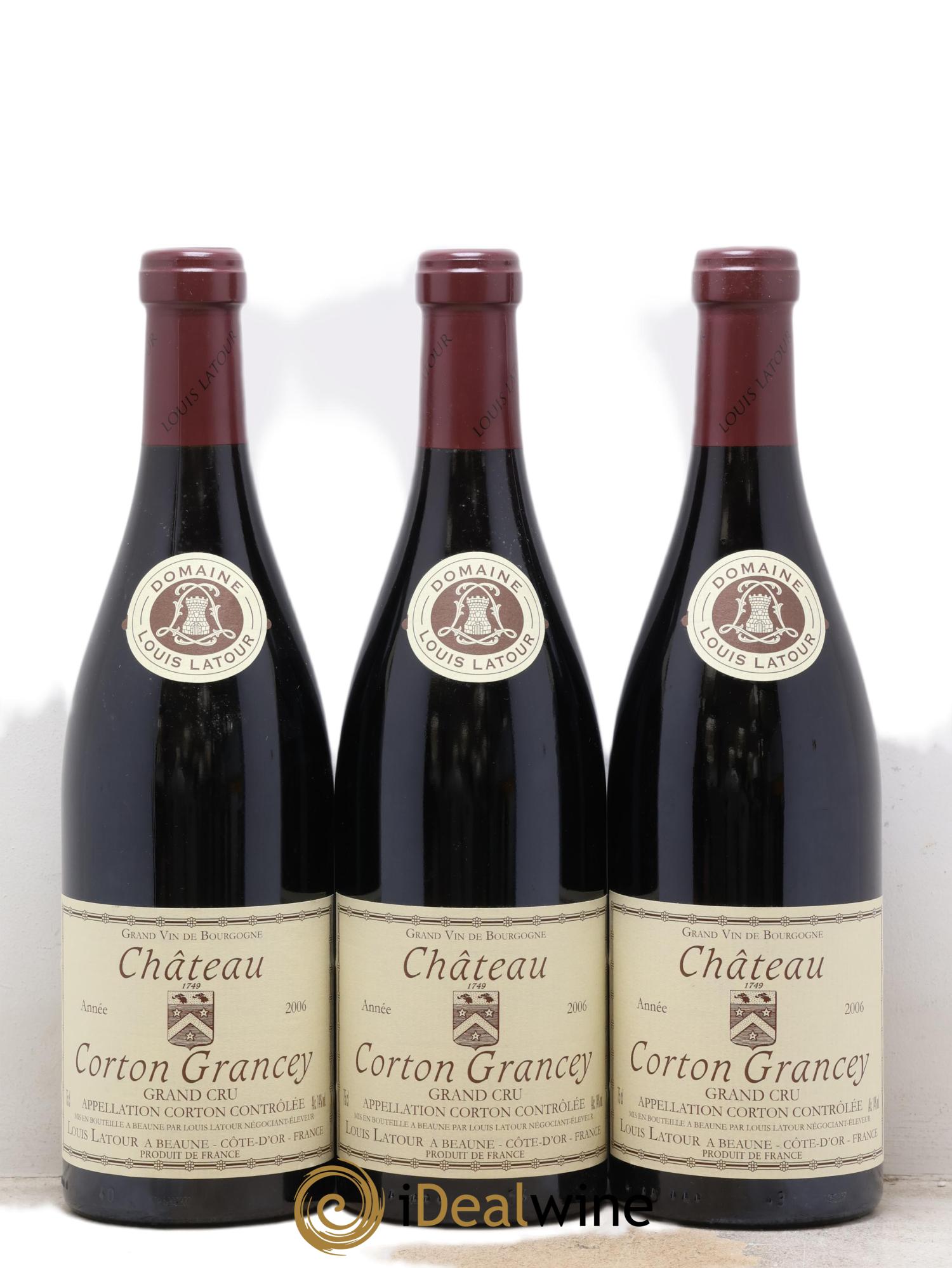 Corton Grand Cru Château Corton Grancey Louis Latour 2006 - Lot of 3 bottles - 1