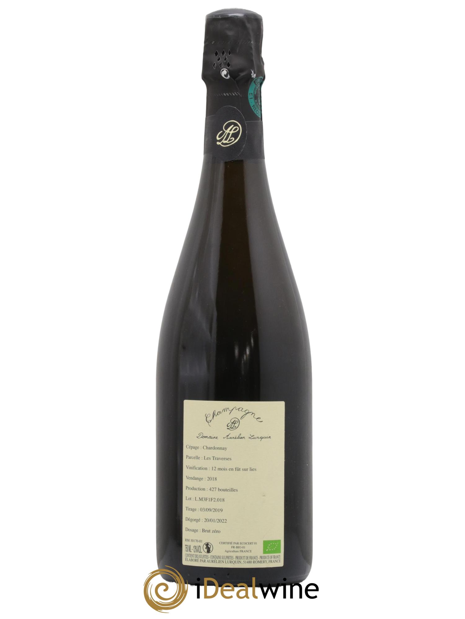 Chardonnay Les Traverses Aurélien Lurquin Chardonnay Les Traverses Maison Lurquin 2018 - Lot de 1 bouteille - 1