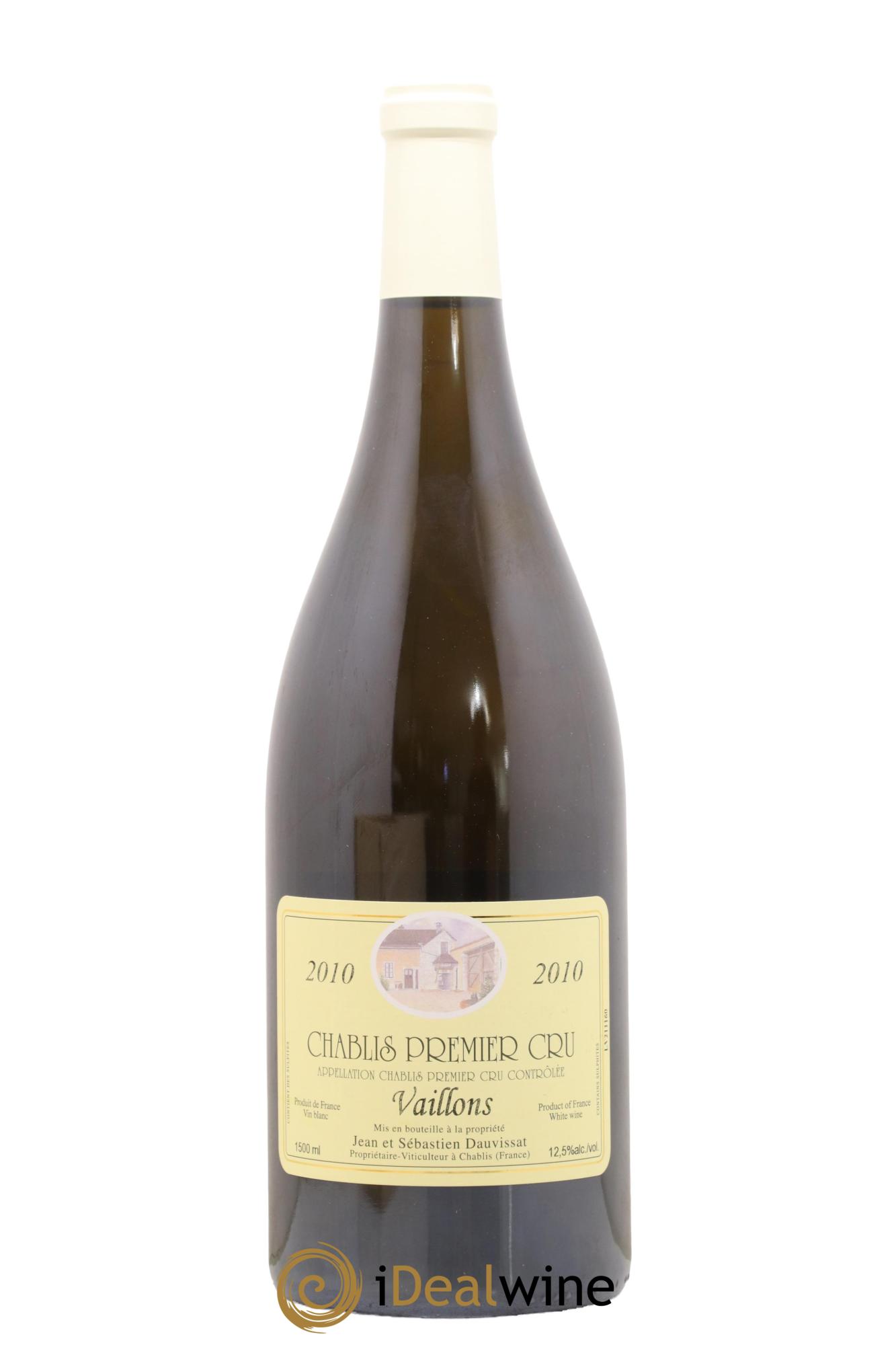 Chablis 1er Cru Vaillons Jean Dauvissat  (Domaine) 2010 - Lotto di 1 magnum - 1