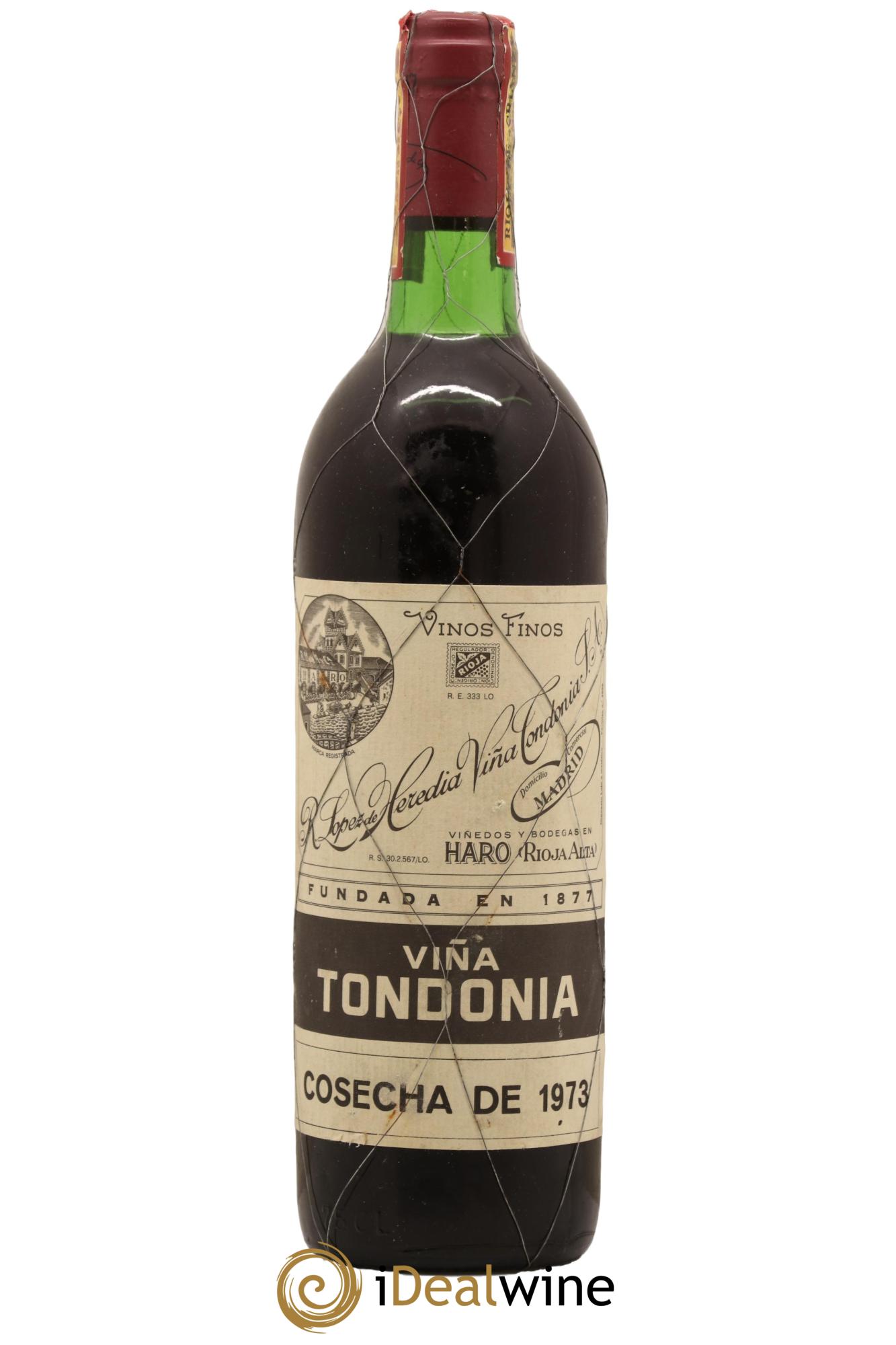 Rioja DOCA Reserva Vina Tondonia R. Lopez de Heredia 1973 - Posten von 1 Flasche - 0