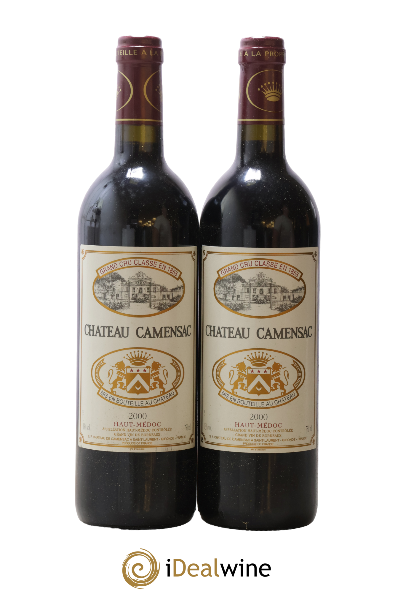Château Camensac 5ème Grand Cru Classé 2000 - Lot de 2 bouteilles - 0