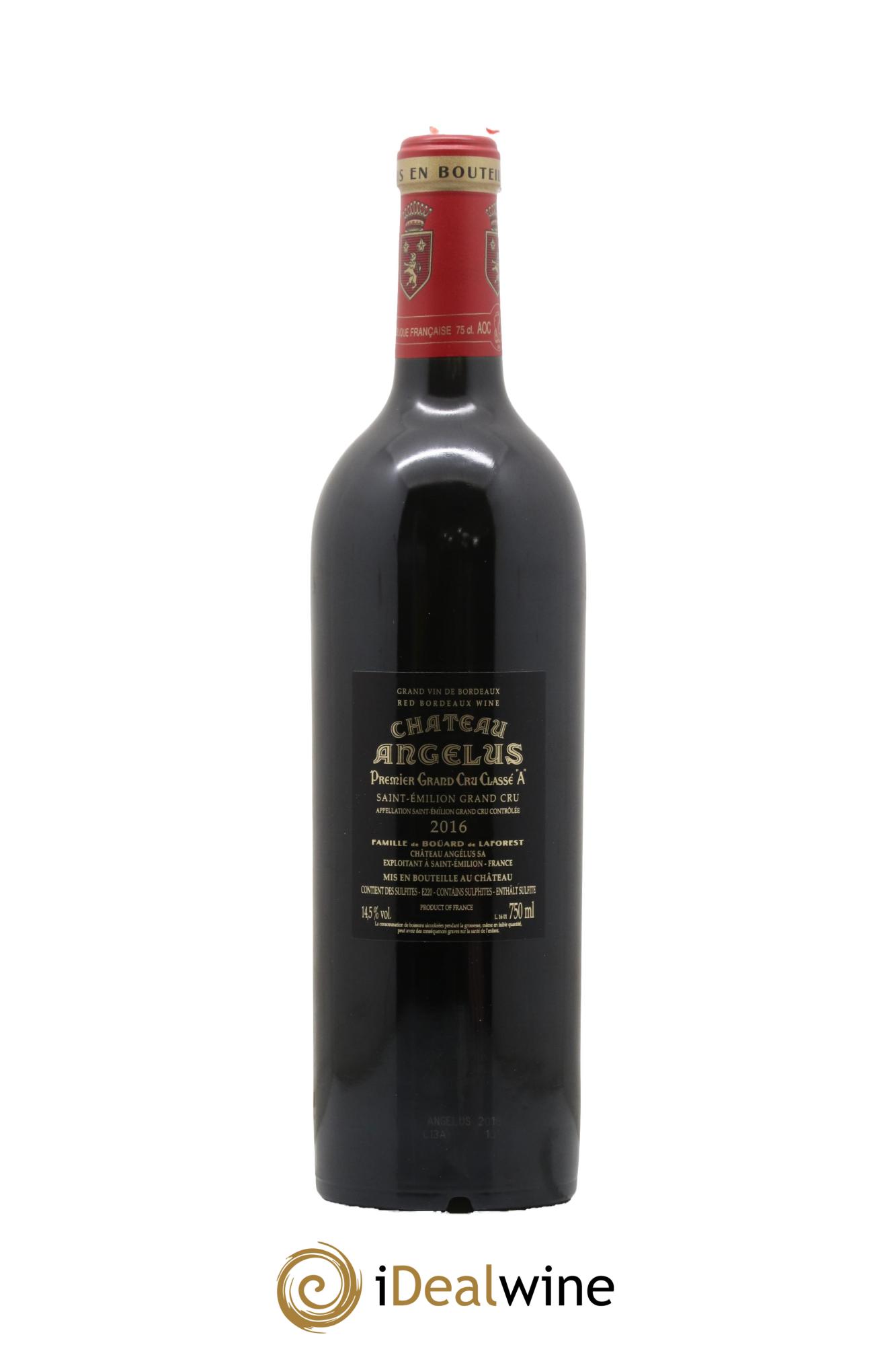 Château Angélus 1er Grand Cru Classé A 2016 - Posten von 1 Flasche - 2