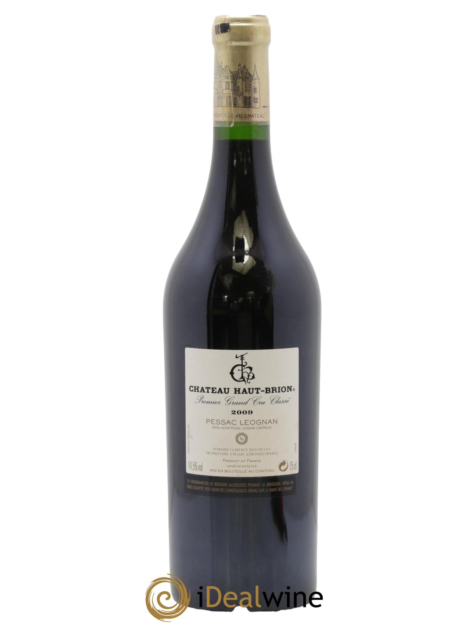 Château Haut Brion 1er Grand Cru Classé 2009 - Lot de 1 bouteille - 1