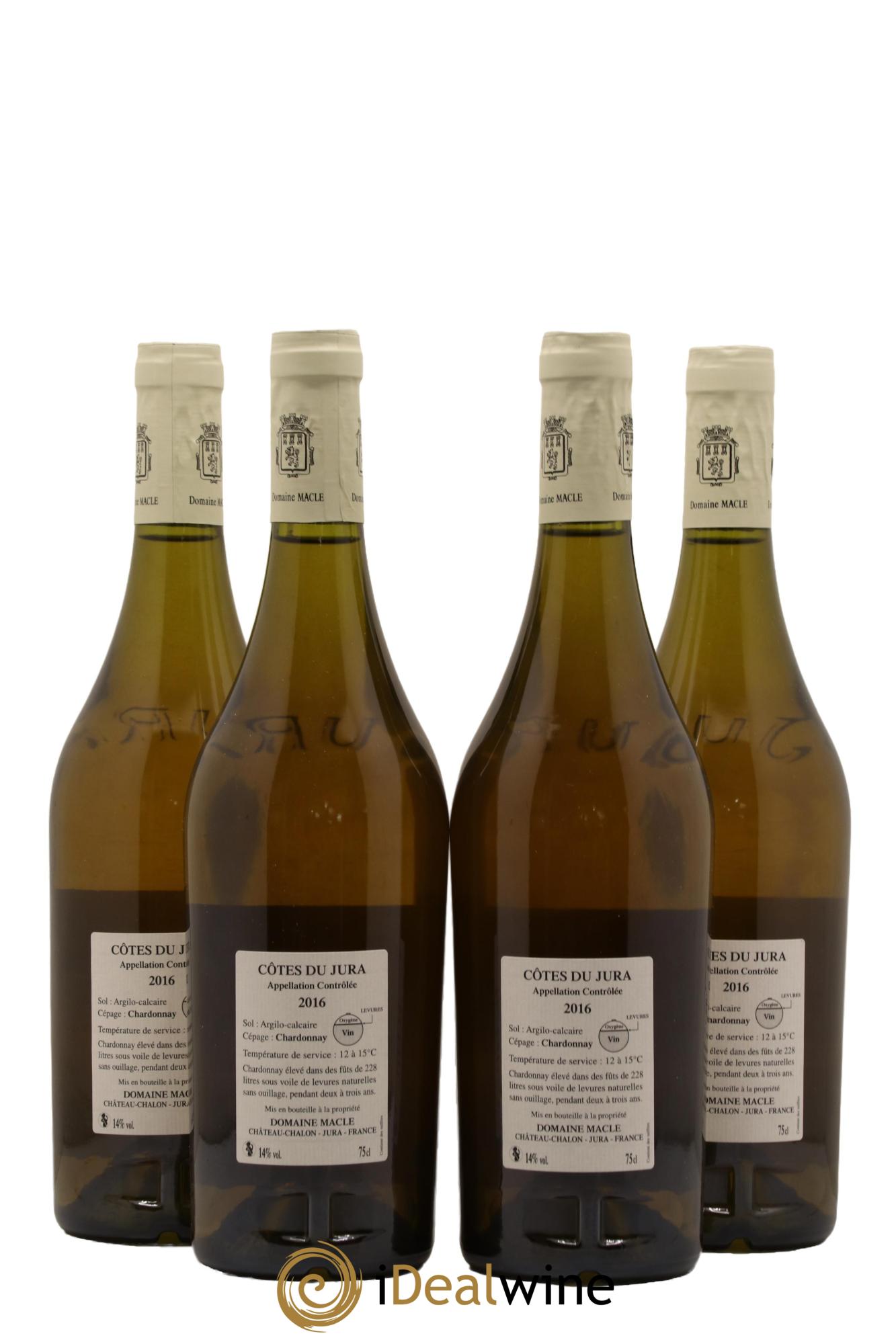 Côtes du Jura Chardonnay sous voile Jean Macle 2016 - Posten von 4 Flaschen - 1