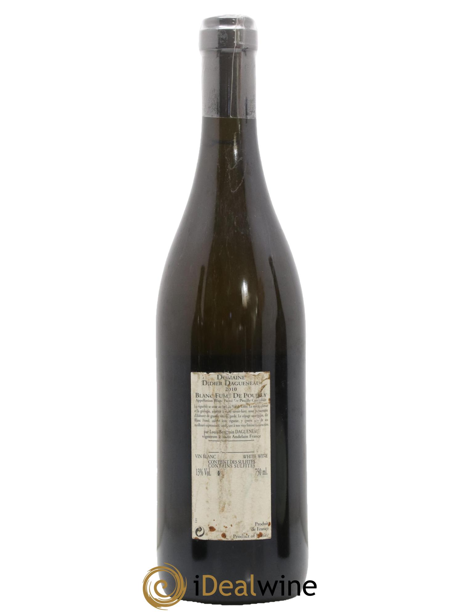 Vin de France (anciennement Pouilly-Fumé) Buisson Renard Dagueneau (Domaine Didier - Louis-Benjamin) 2010 - Lot de 1 bouteille - 1