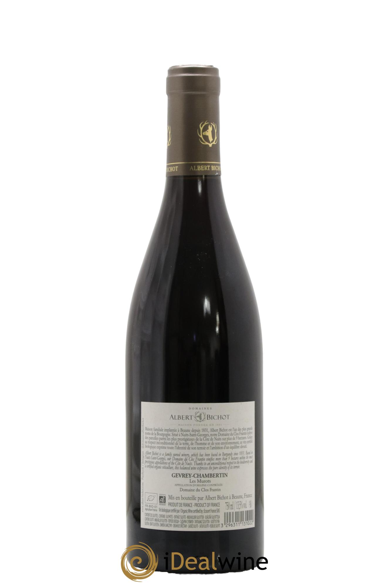 Gevrey-Chambertin Les Murots Clos Frantin Albert Bichot 2019 - Lot of 1 bottle - 1