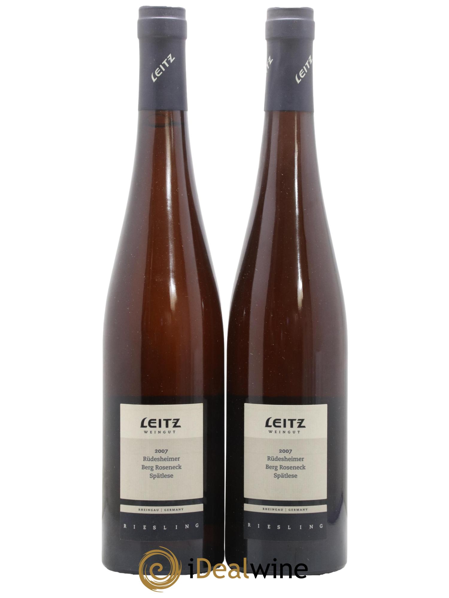 Allemagne Rheingau Rudesheimer Berg Roseneck Leitz Weingut Riesling Spatlese 2007 - Posten von 2 Flaschen - 0