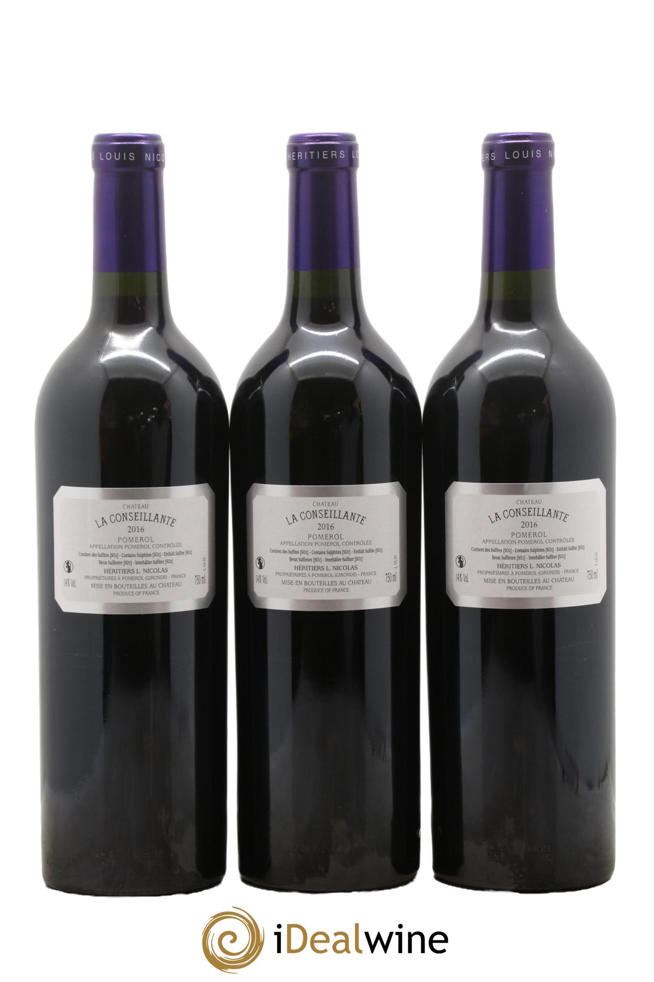 Château la Conseillante 2016 - Lot of 3 bottles - 1