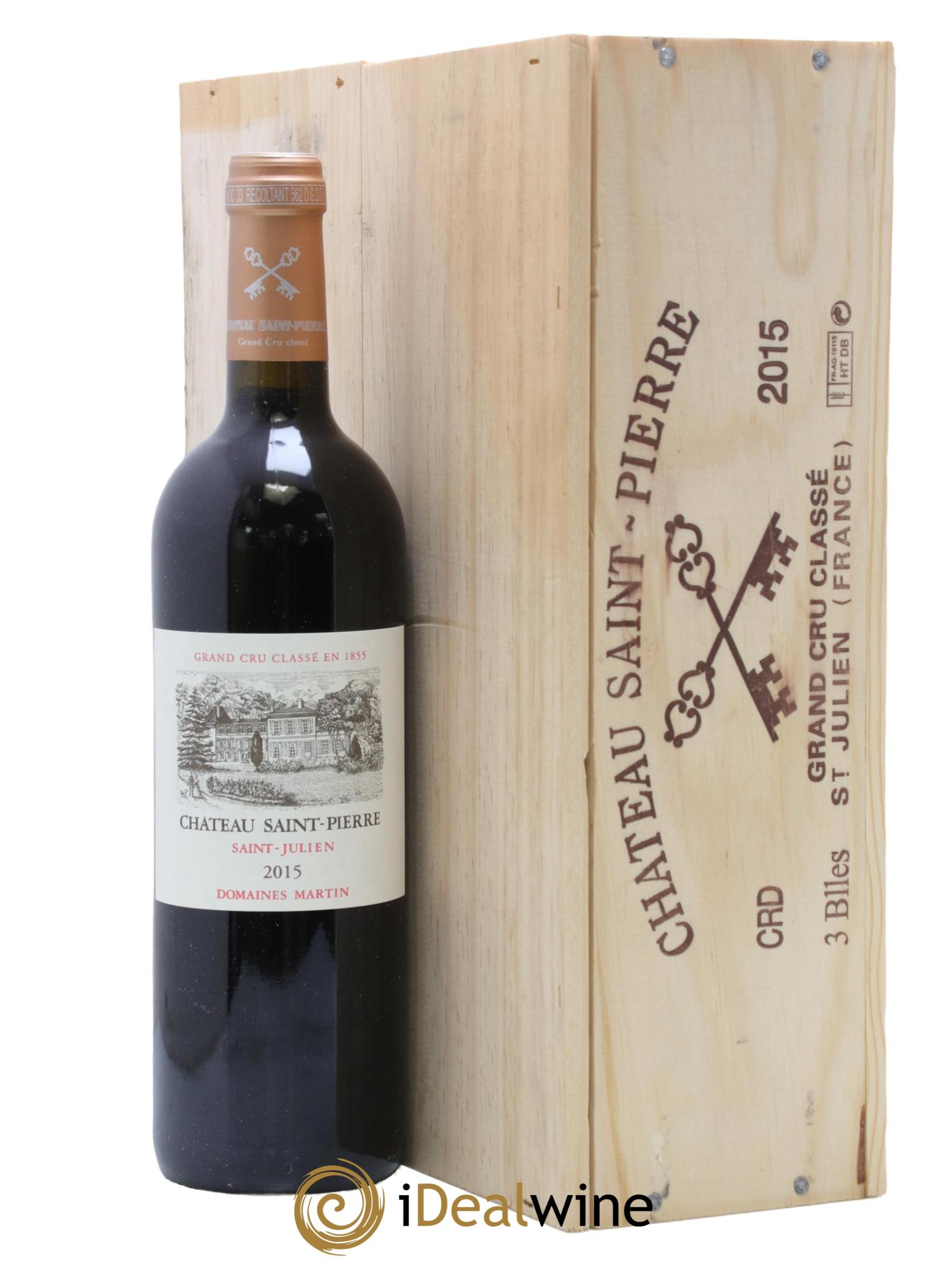 Château Saint-Pierre 4ème Grand Cru Classé 2015 - Lotto di 3 bottiglie - 1