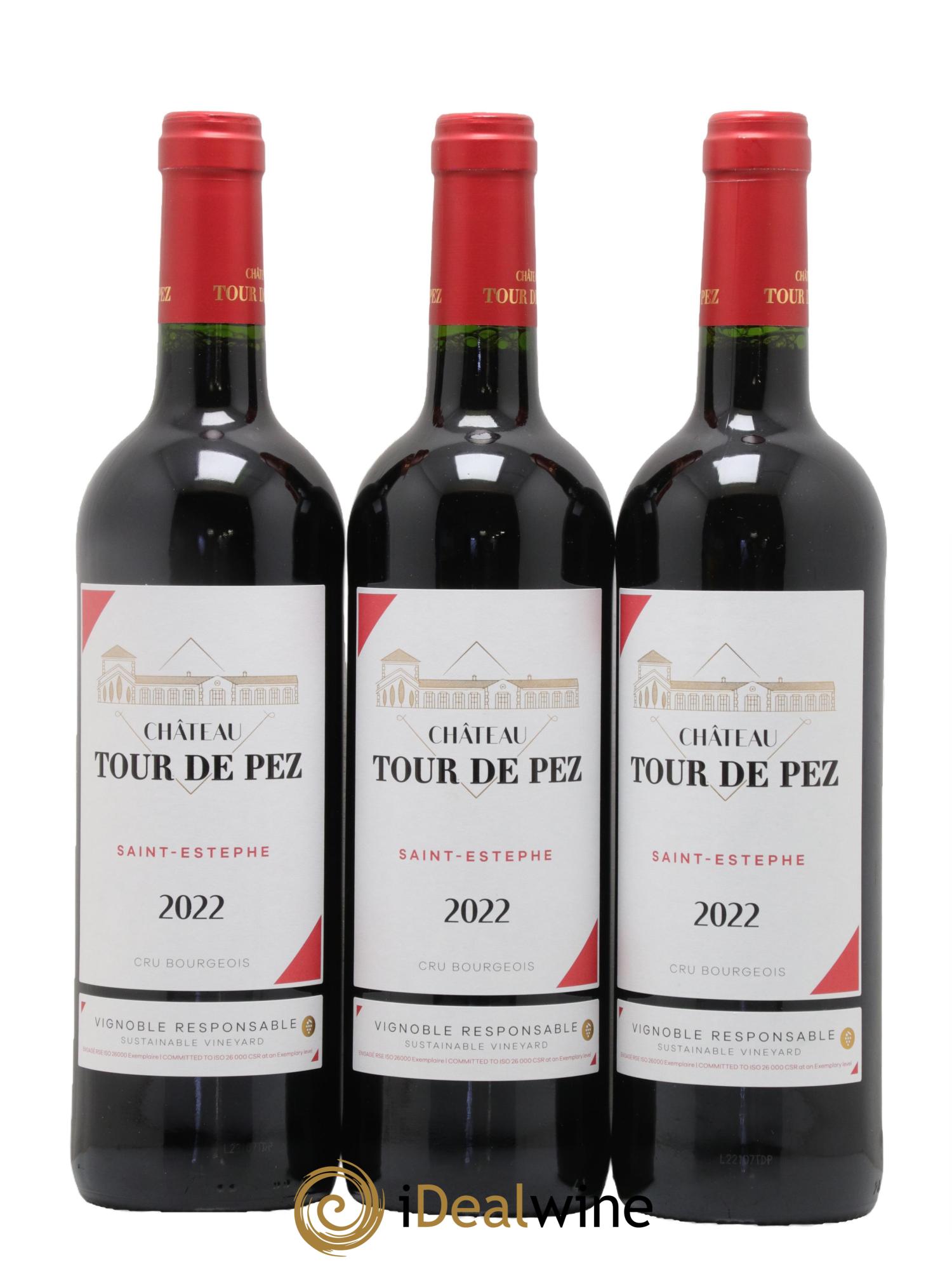 Château Tour de Pez Cru Bourgeois 2022 - Lot de 3 bouteilles - 0
