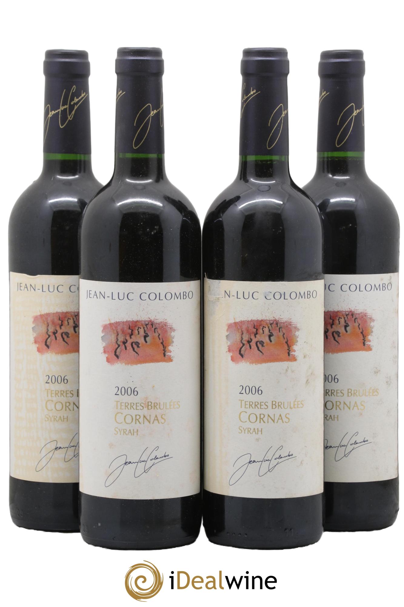 Cornas Terres Brûlées Jean-Luc Colombo 2006 - Lot of 4 bottles - 0