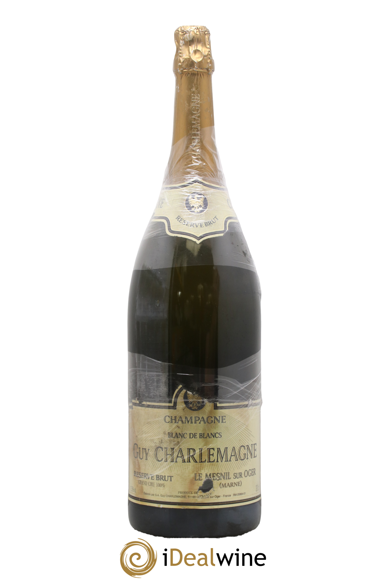 Champagne Blanc De Blancs Guy Charlemagne - Lot de 1 double magnum - 0