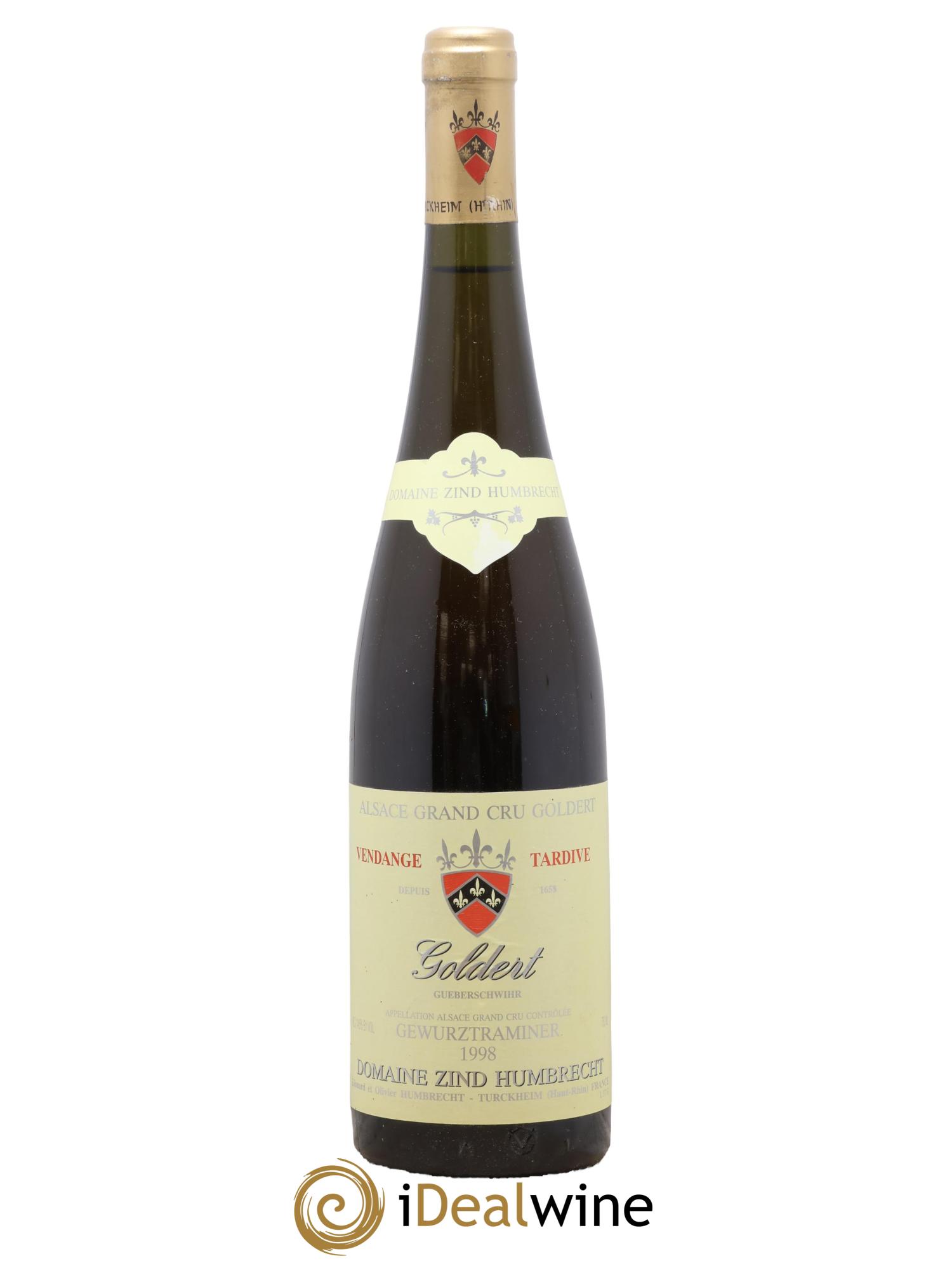Alsace Gewurztraminer Goldert Grand Cru Vendanges Tardives Zind-Humbrecht (Domaine) 1998 - Lotto di 1 bottiglia - 0