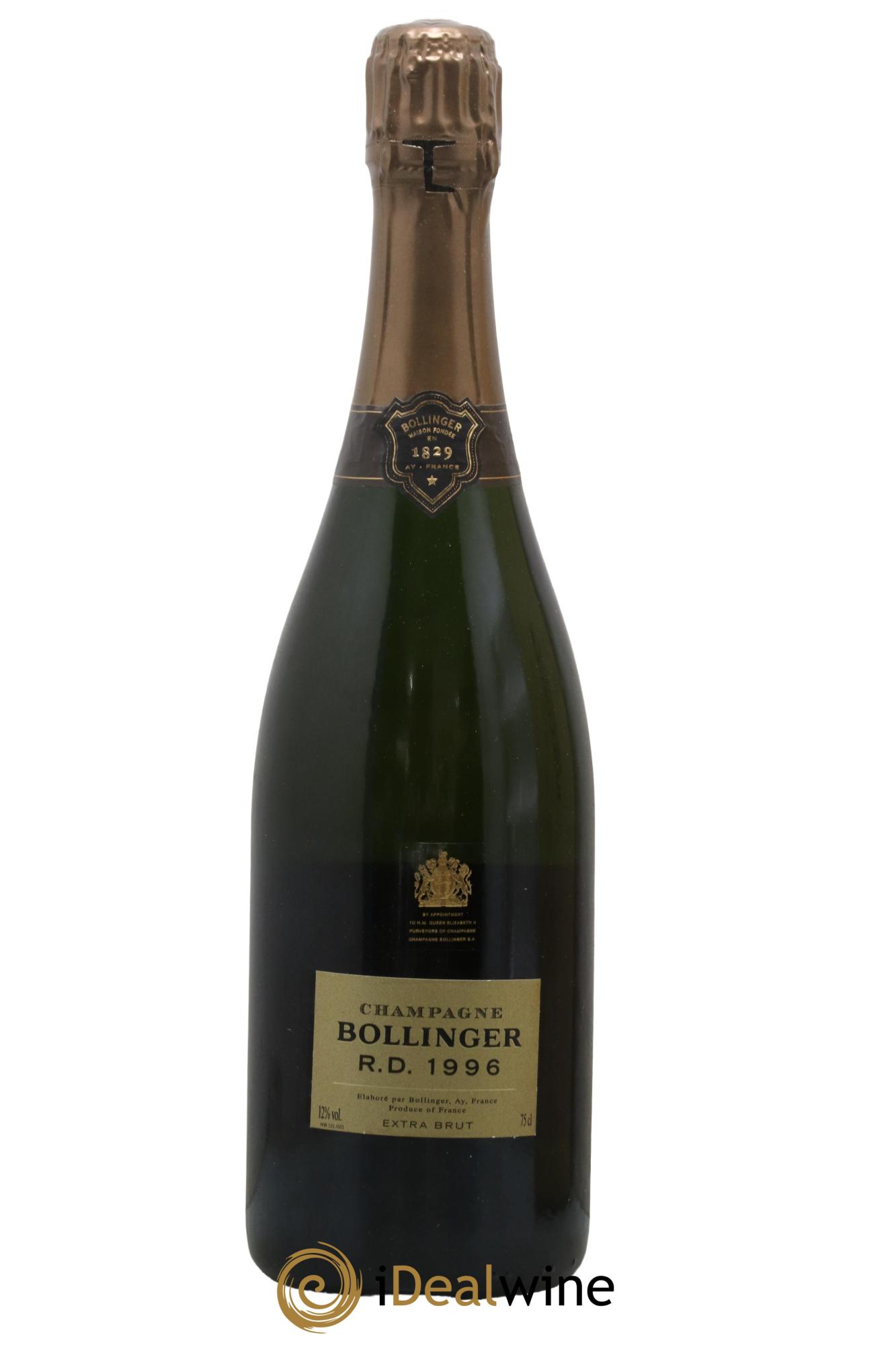 R.D. Extra-Brut Bollinger  1996 - Lot of 1 bottle - 1