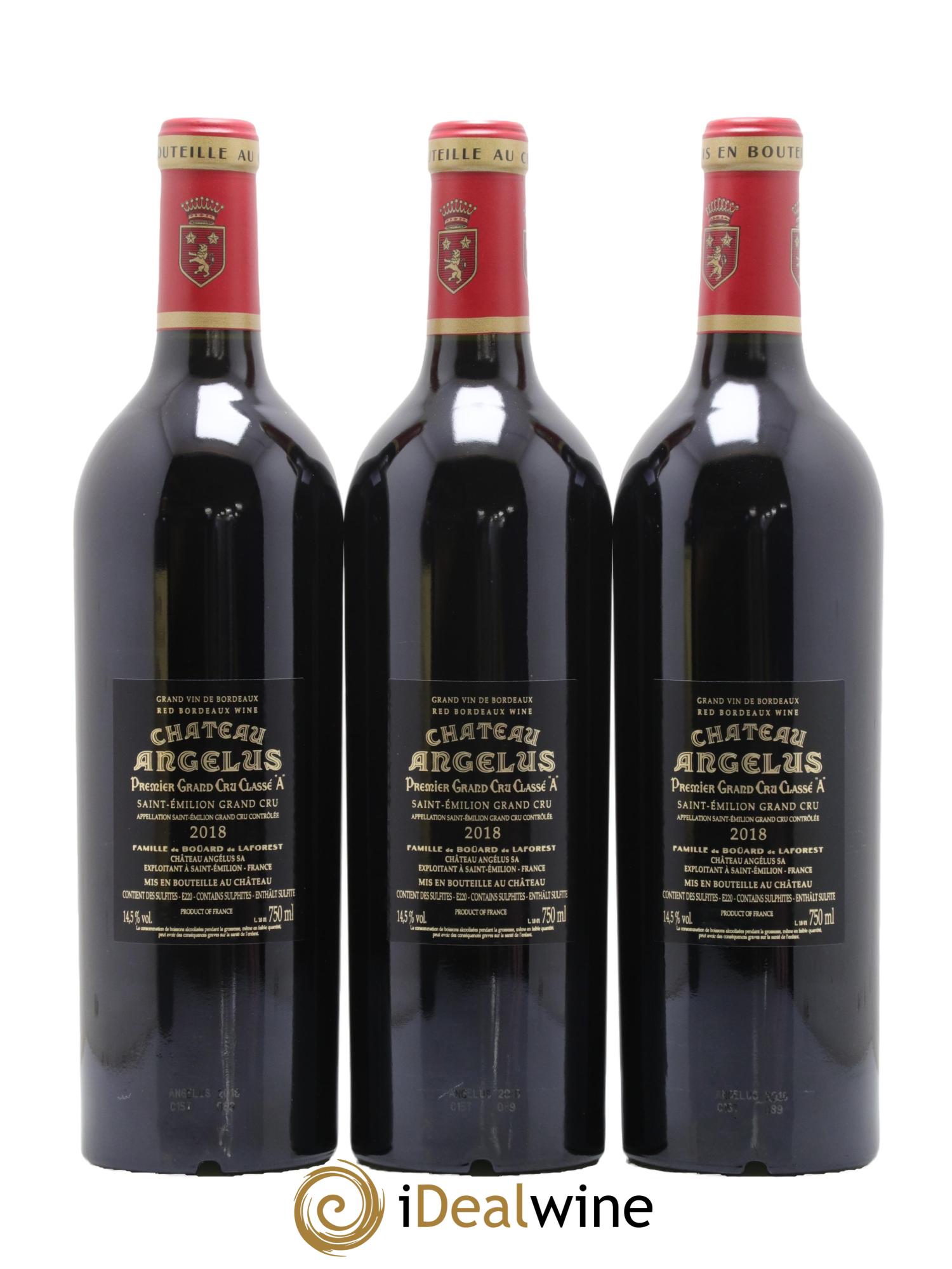Château Angélus 1er Grand Cru Classé A 2018 - Lot de 6 bouteilles - 4