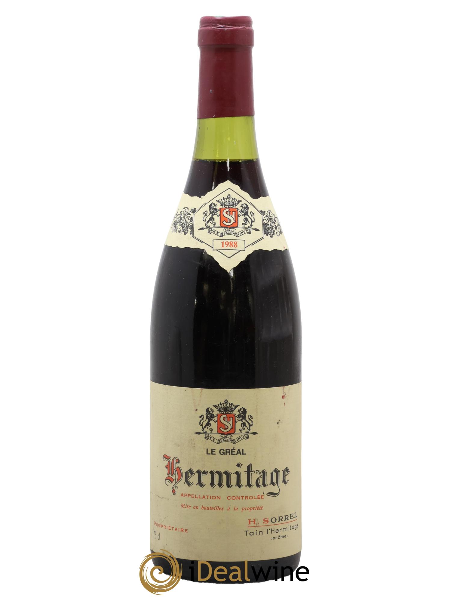 Hermitage Le Gréal Marc Sorrel 1988 - Lot de 1 bouteille - 0
