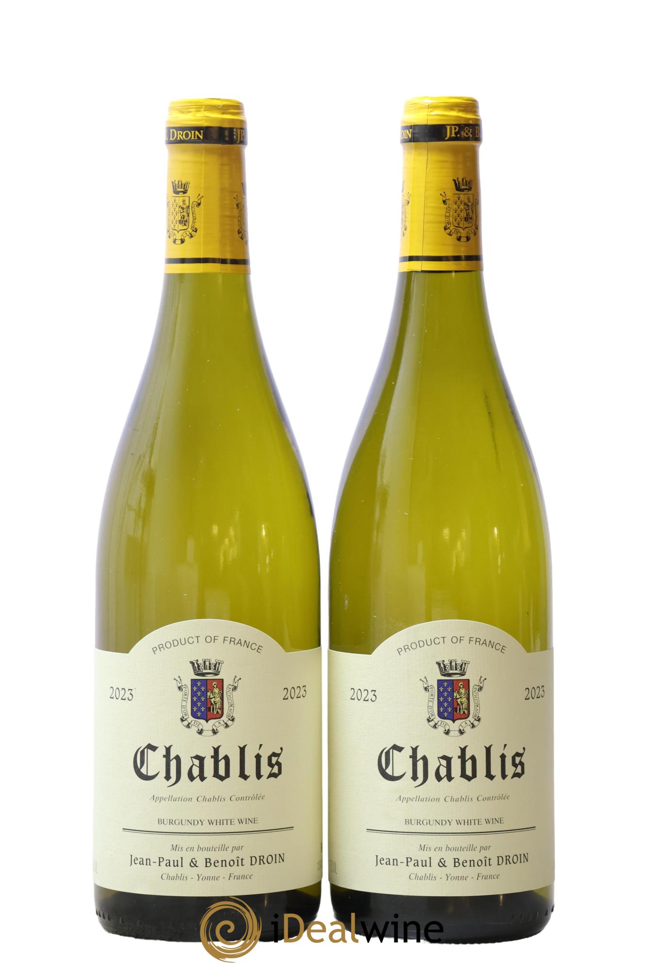 Chablis Jean-Paul & Benoît Droin (Domaine) 2023 - Lot de 2 bouteilles - 0