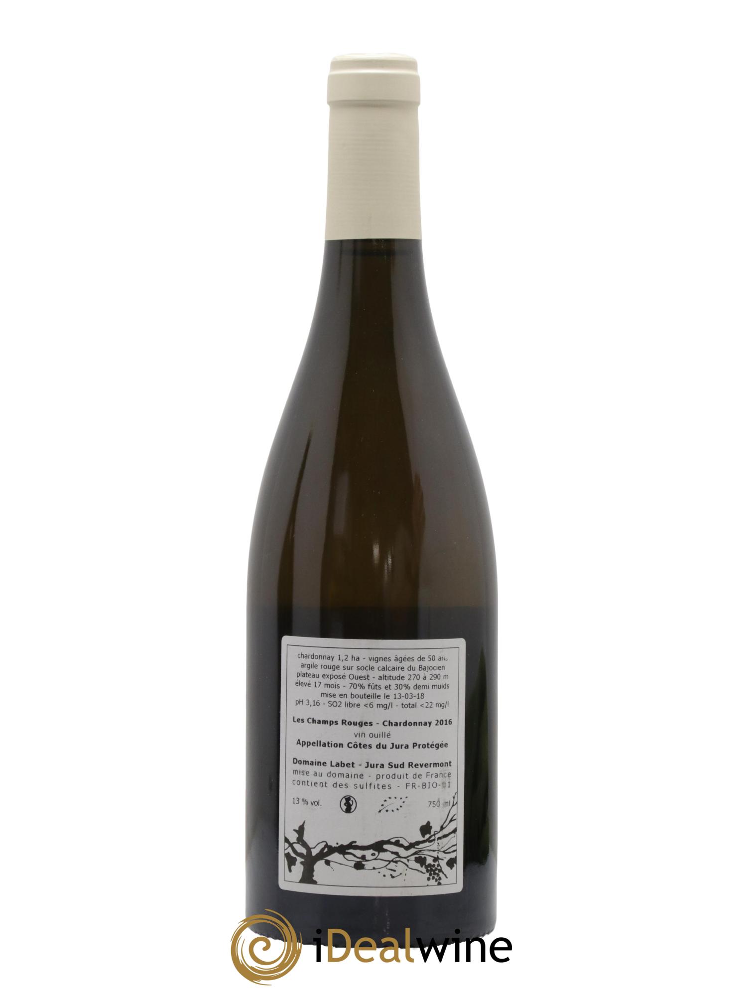 Côtes du Jura Chardonnay Les Champs Rouges Romain - Julien  - Charline Labet 2016 - Posten von 1 Flasche - 1