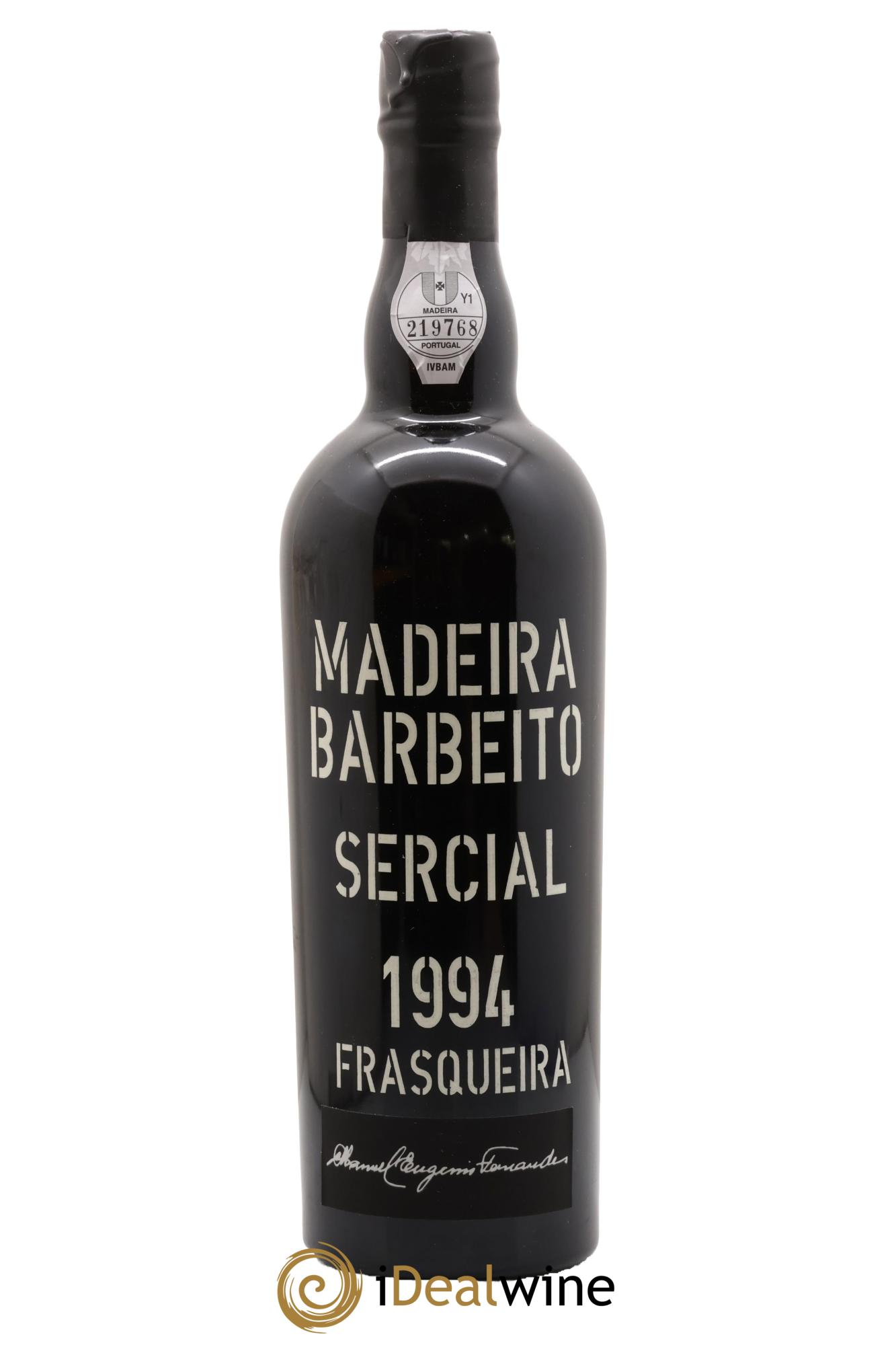 Madère Barbeito Sercial Frasqueira Manuel Eugénio Fernandes 1994 - Lot de 1 bouteille - 0