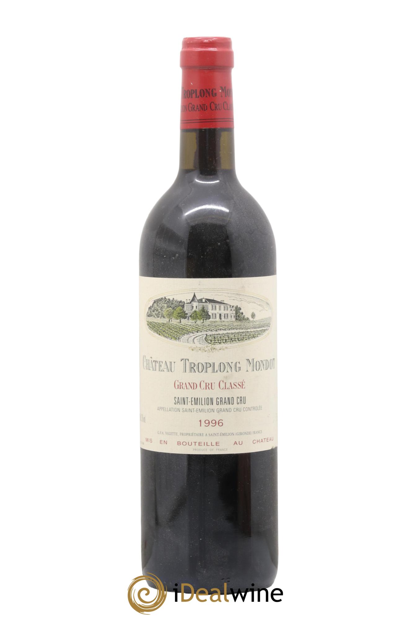 Château Troplong Mondot 1er Grand Cru Classé B 1996 - Lot de 1 bouteille - 0