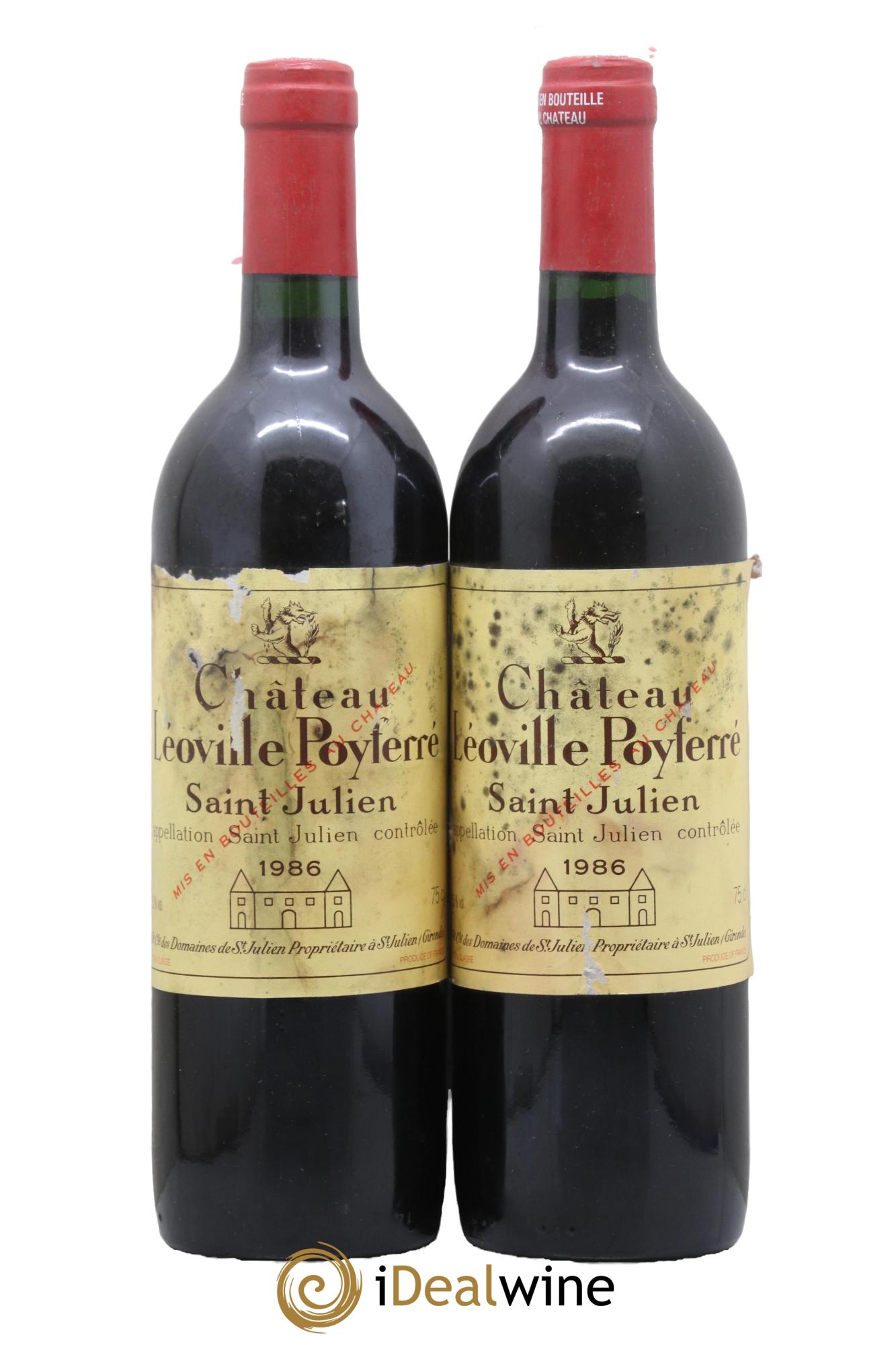Château Léoville Poyferré 2ème Grand Cru Classé 1986 - Lot of 2 bottles - 0