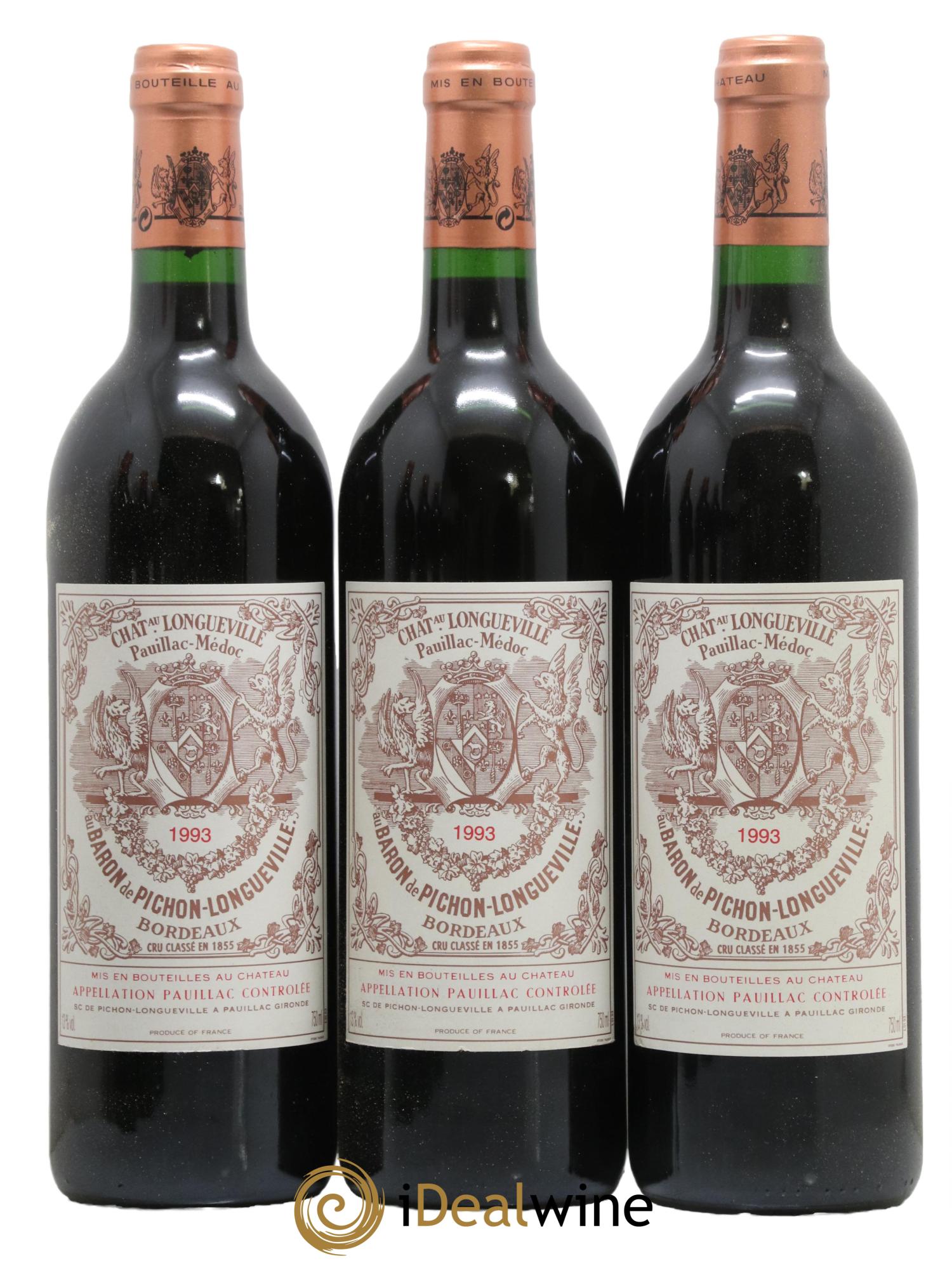 Pichon Longueville Baron 2ème Grand Cru Classé 1993 - Lot de 6 bouteilles - 1
