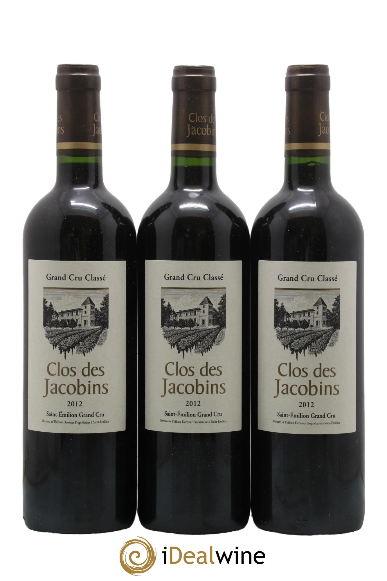 Château Clos des Jacobins Grand Cru Classé 2012 - Lotto di 3 bottiglie - 0