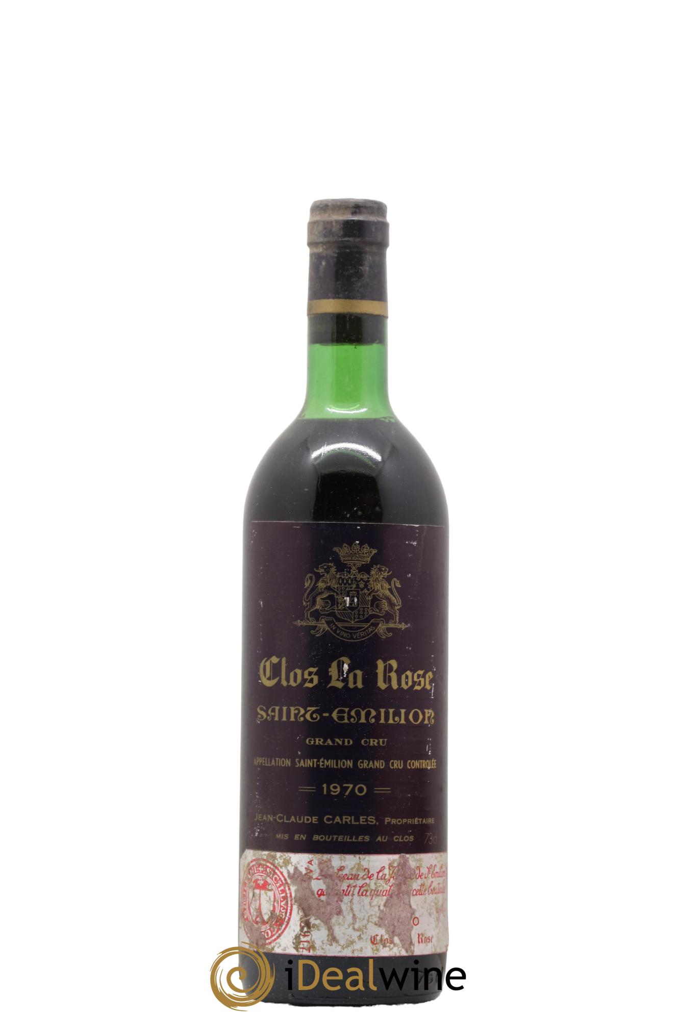 Saint-Émilion Grand Cru Clos La Rose 1970 - Lot de 1 bouteille - 0