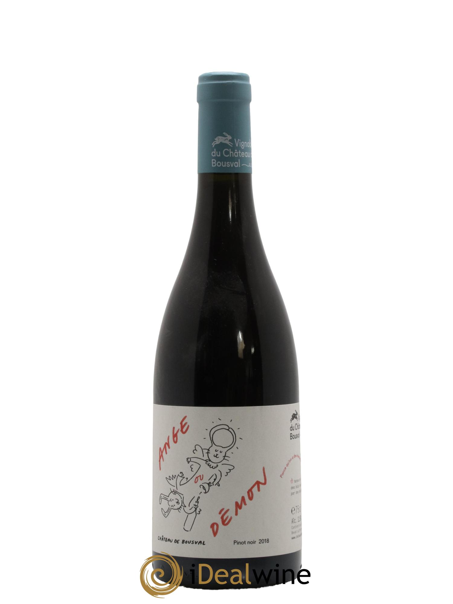Vins Etrangers IGP Vin de Pays des Jardin de Wallonie Ange ou Demon Pinot Noir Chateau de Bousval 2018 - Lot de 1 bouteille - 0