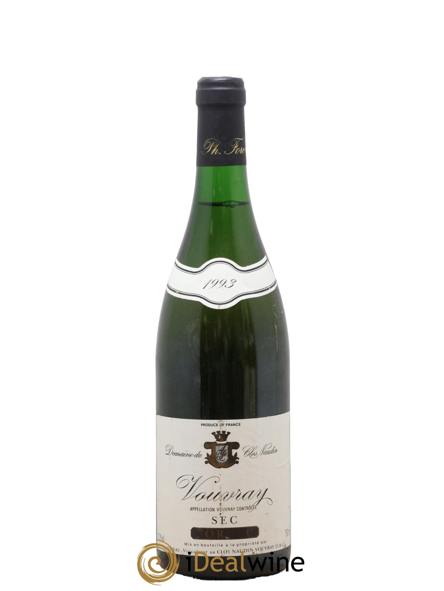 Vouvray Sec Clos Naudin - Philippe Foreau 1993 - Posten von 1 Flasche - 0