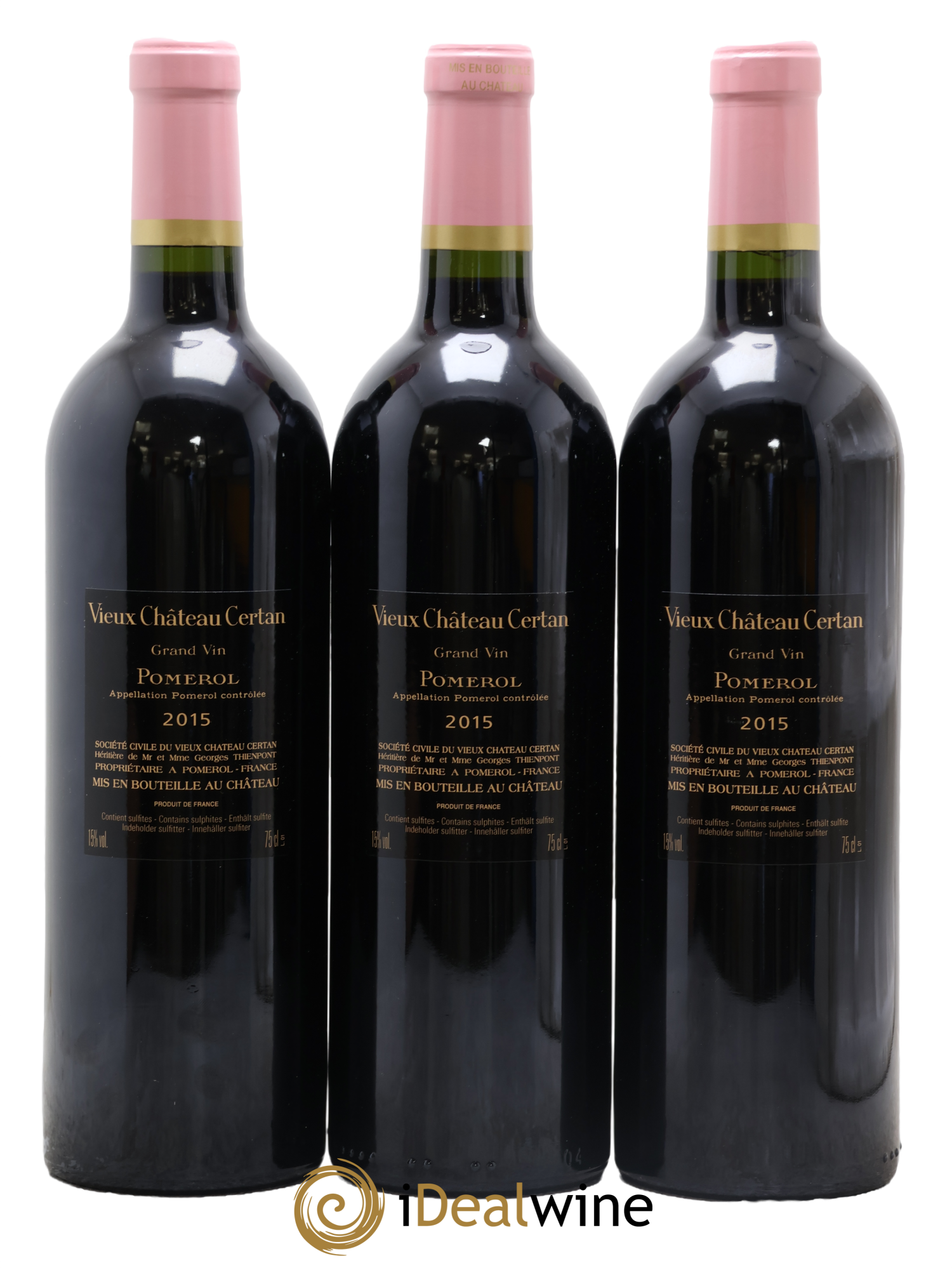 Vieux Château Certan 2015 - Posten von 3 Flaschen - 1