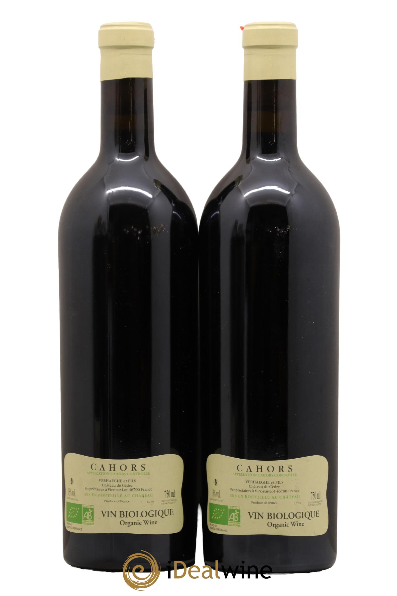 Cahors Château du Cèdre Cuvée Le Cèdre Pascal et Jean-Marc Verhaeghe 2019 - Posten von 2 Flaschen - 1