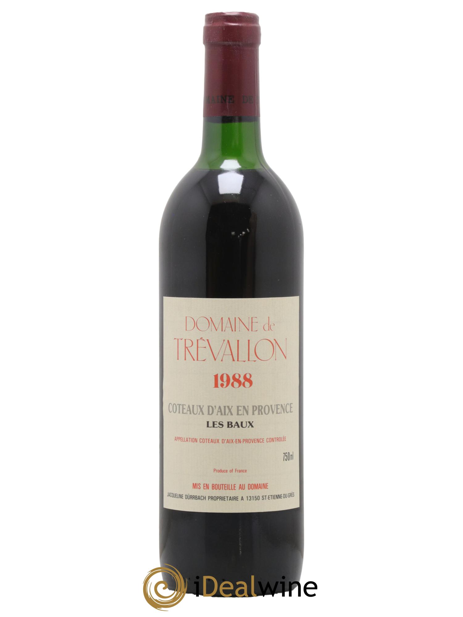 Coteaux d'Aix-en-Provence Trévallon (Domaine de) Eloi Dürrbach 1988 - Lotto di 1 bottiglia - 0